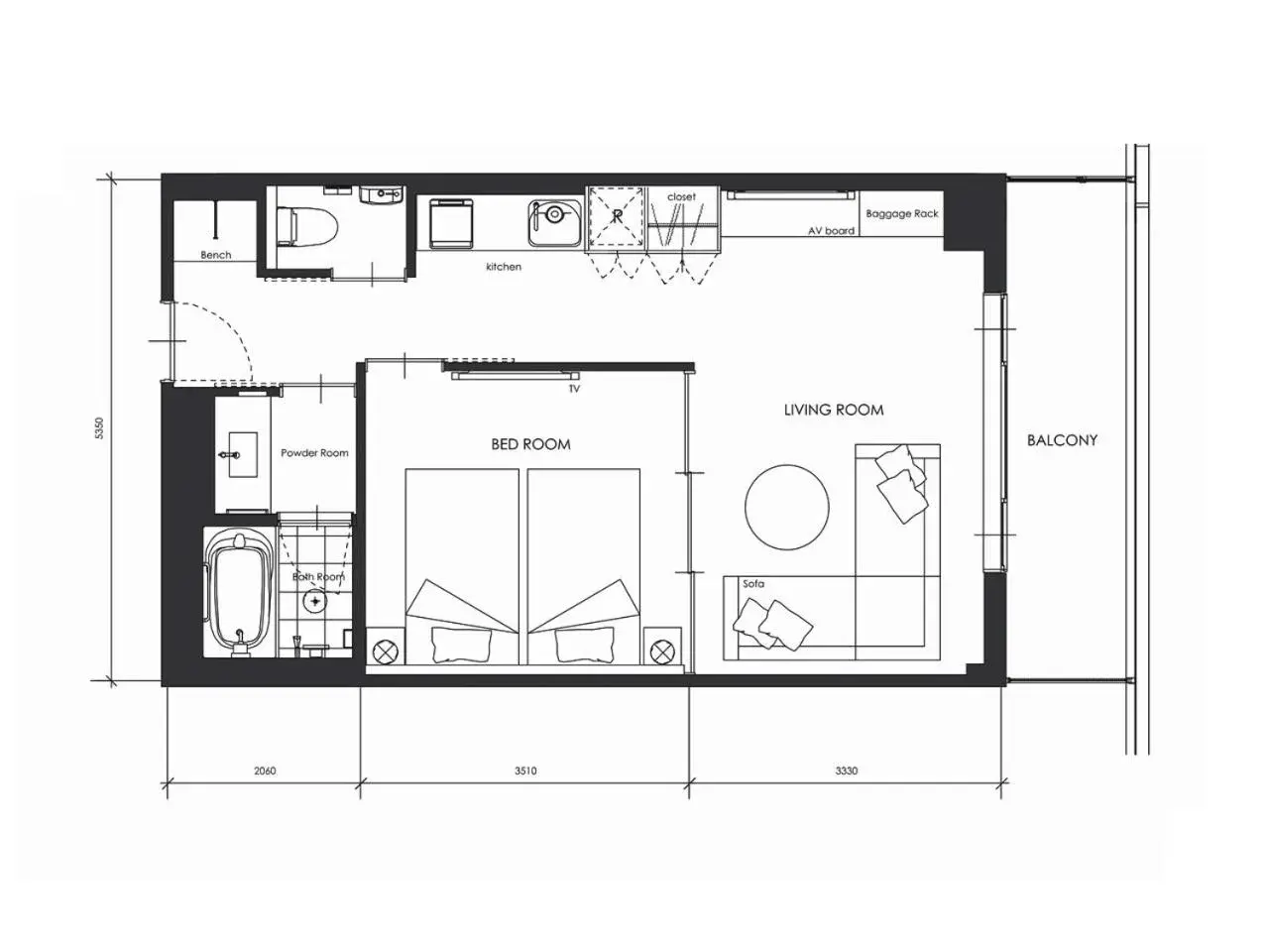 Other, Floor Plan in Winery Hotel and Condominium HITOHANA