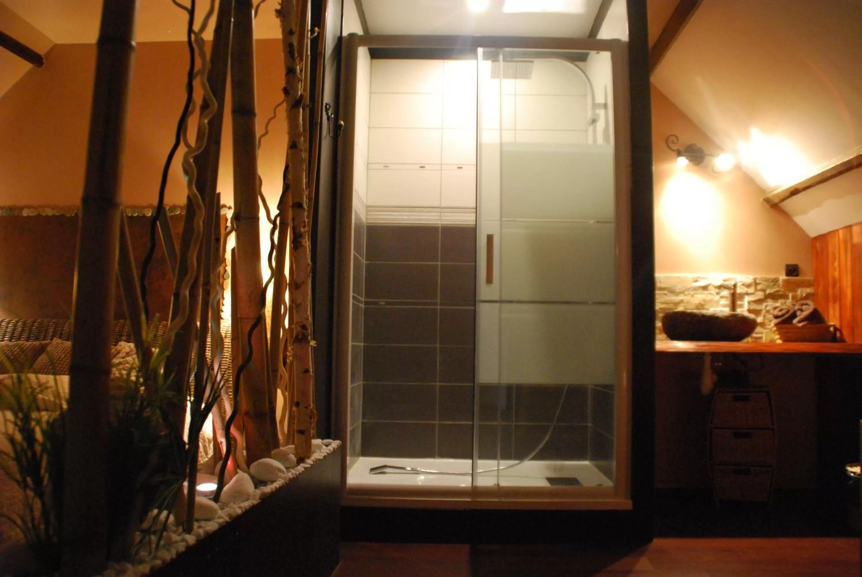 Shower in chambres d hotes ,hotel ,Secret d'une Nuit a vicq prės de onnaing,avec piscine