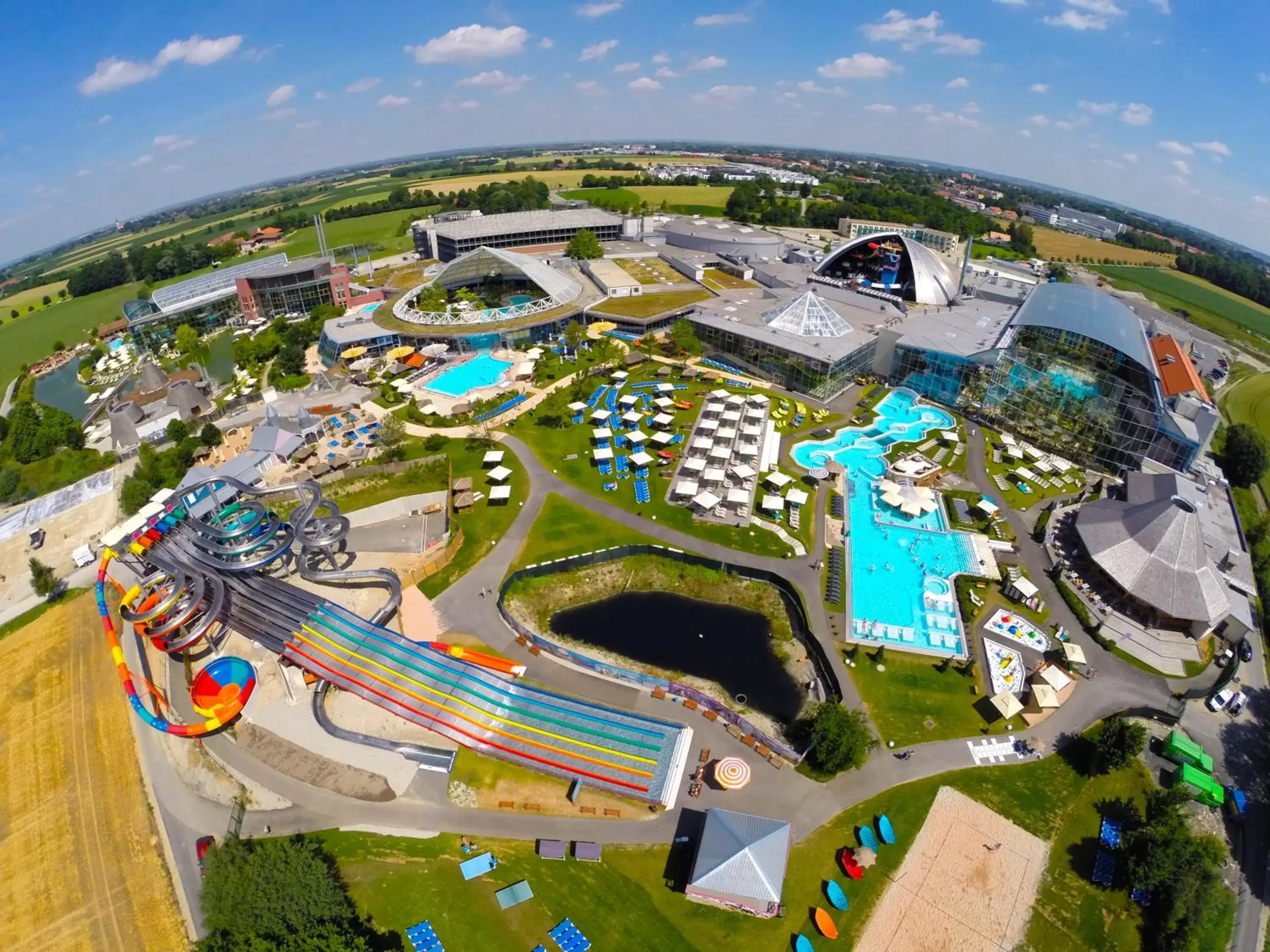 Bird's eye view, Bird's-eye View in Hotel Victory Therme Erding