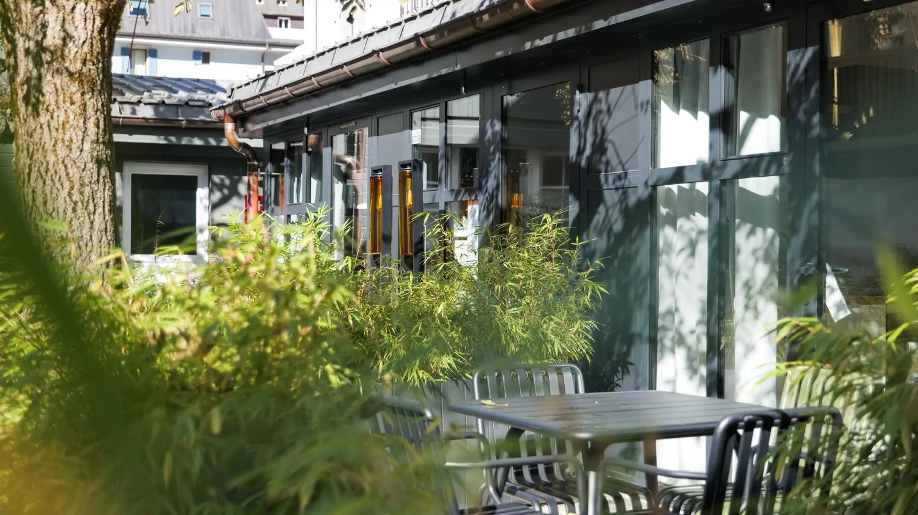 Patio in Le Génépy - Appart'hôtel de Charme