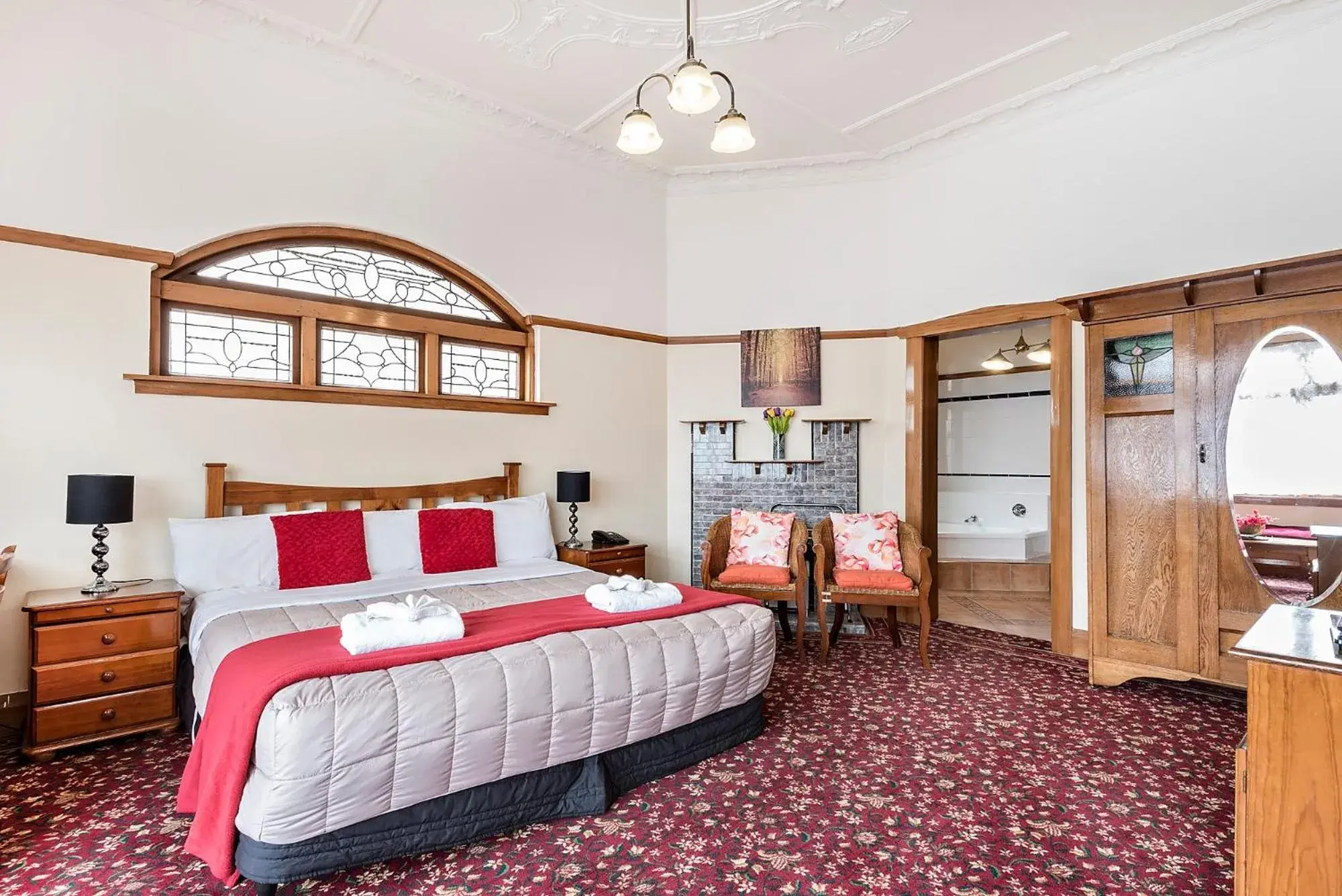 Living room, Bed in Halswell Lodge