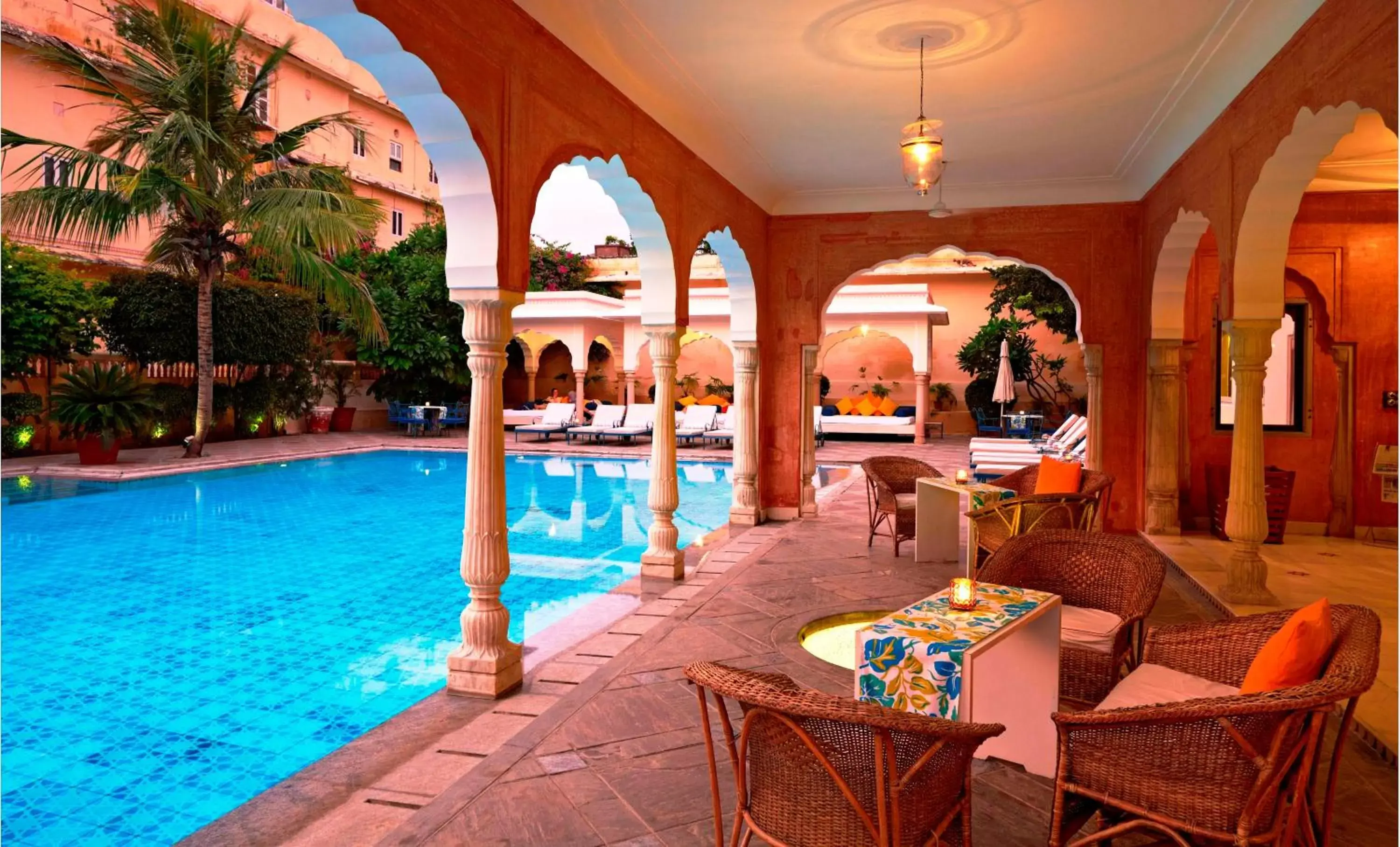 Restaurant/places to eat, Swimming Pool in Samode Haveli