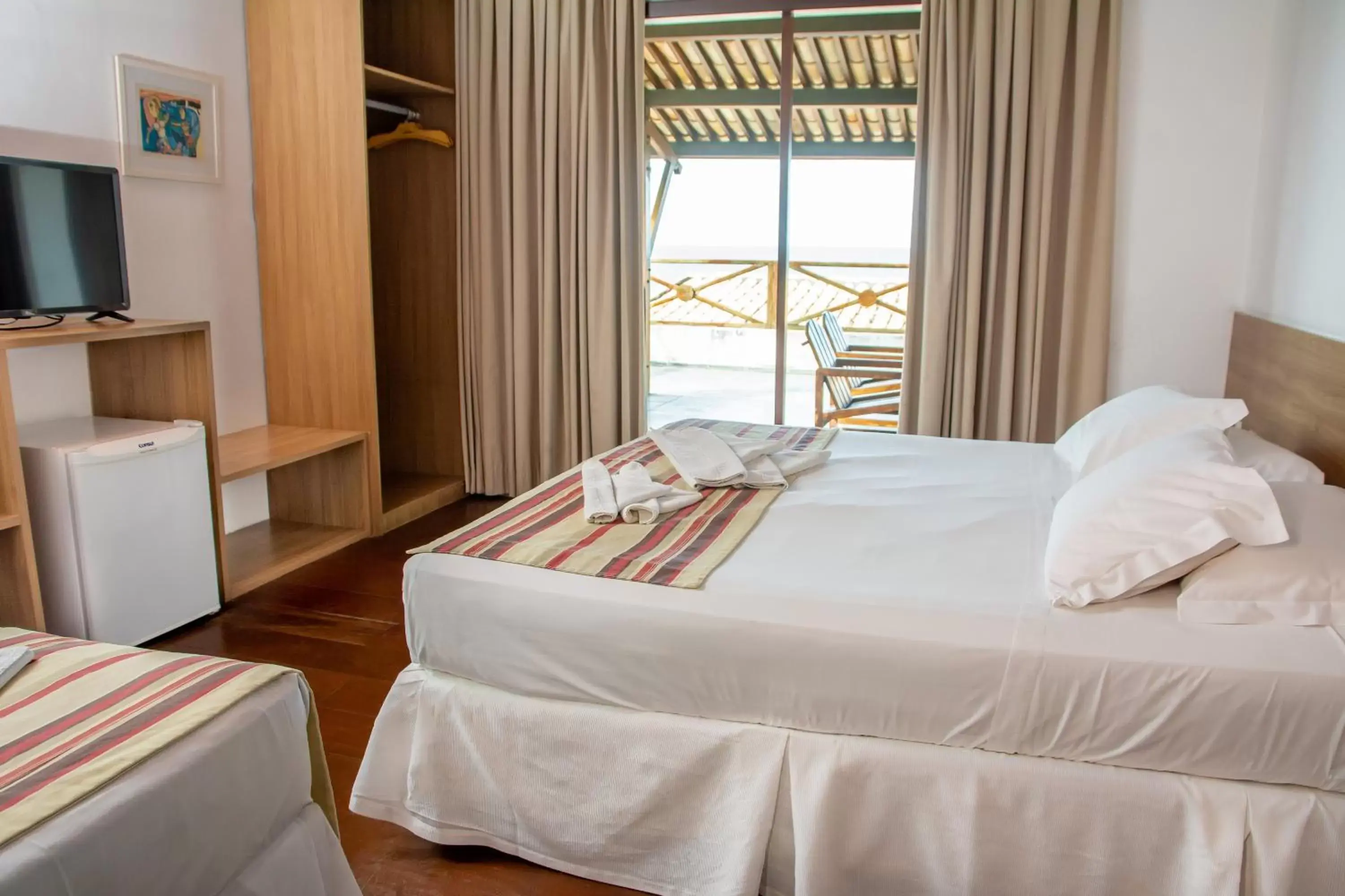 View (from property/room), Bed in La Belle Beach Hotel View (from property/room), Bed in La Belle Beach Hotel