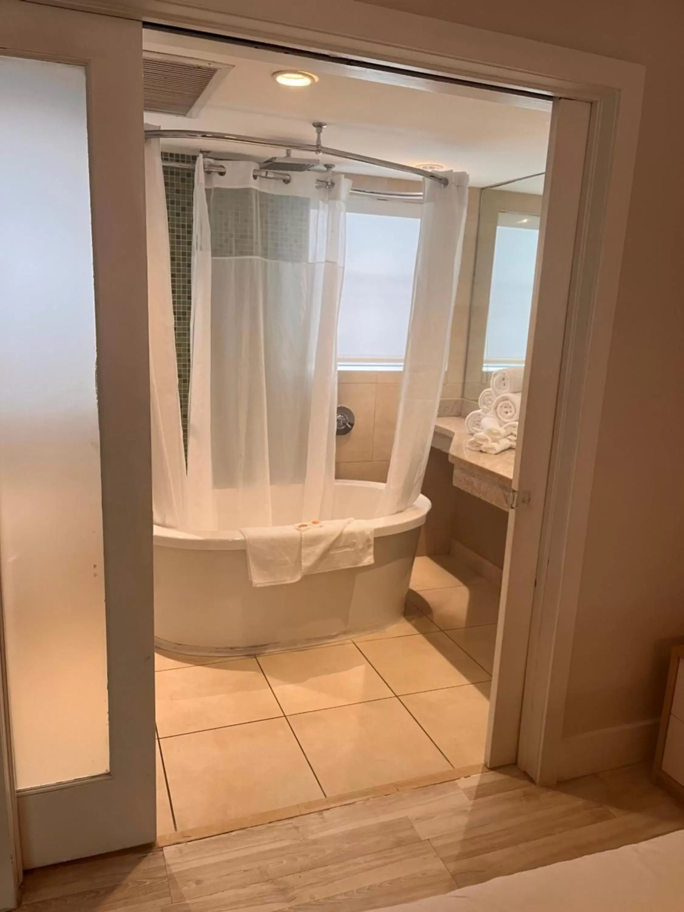 Bath, Bathroom in Suites at The Strand on Ocean Drive