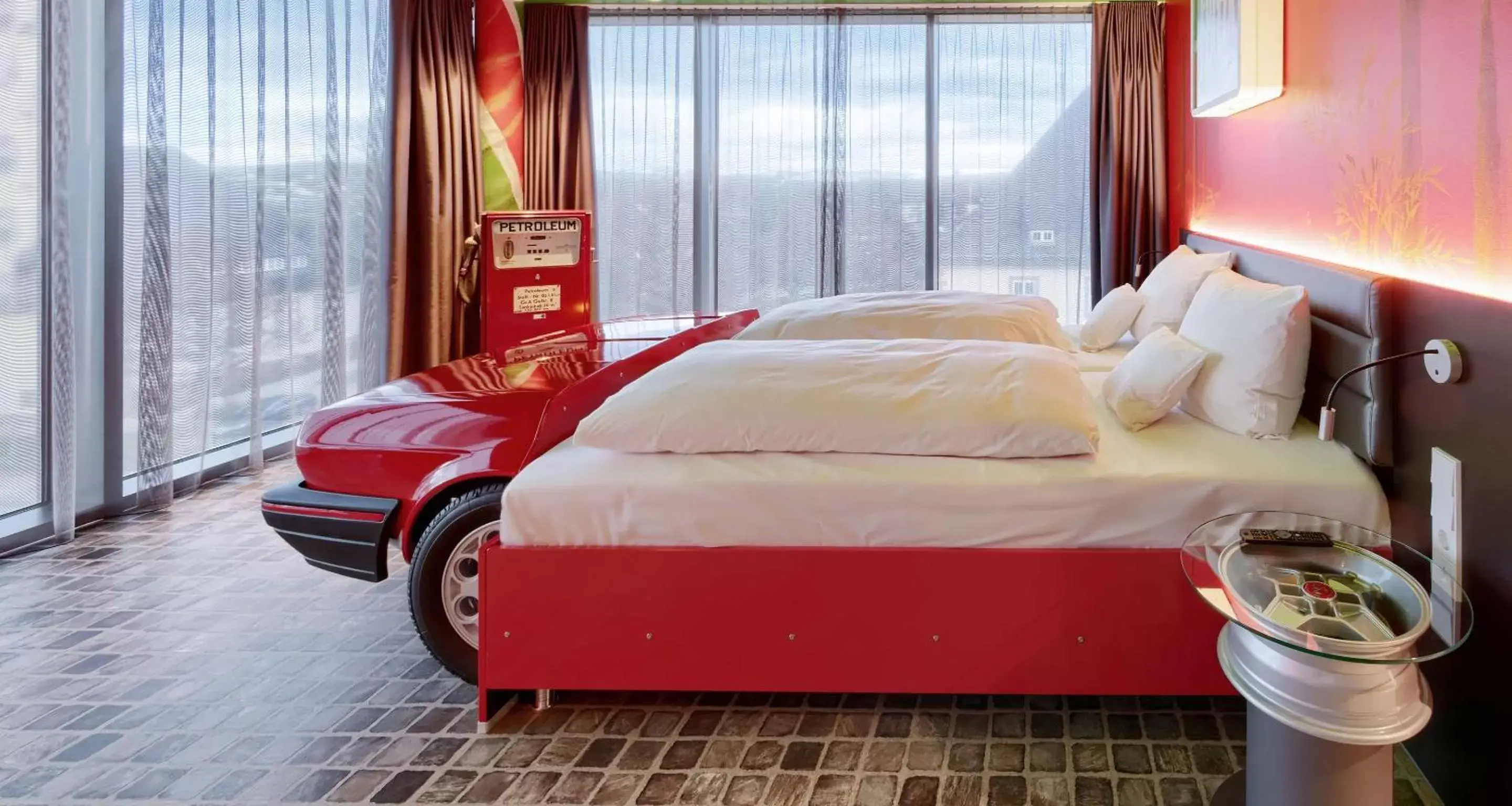 Bedroom, Bed in V8 HOTEL Motorworld Region Stuttgart