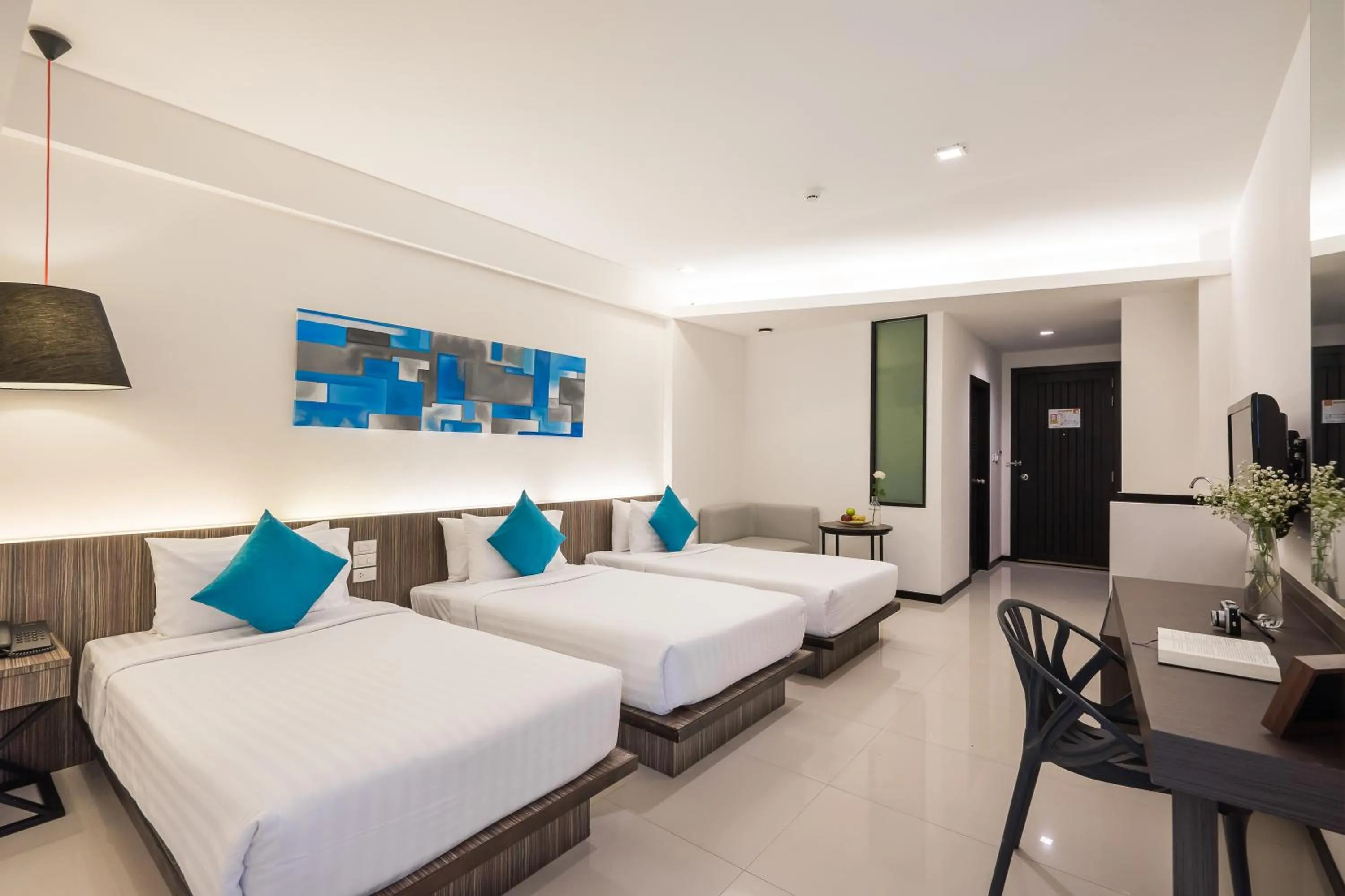 Bed in Hotel J Residence Pattaya