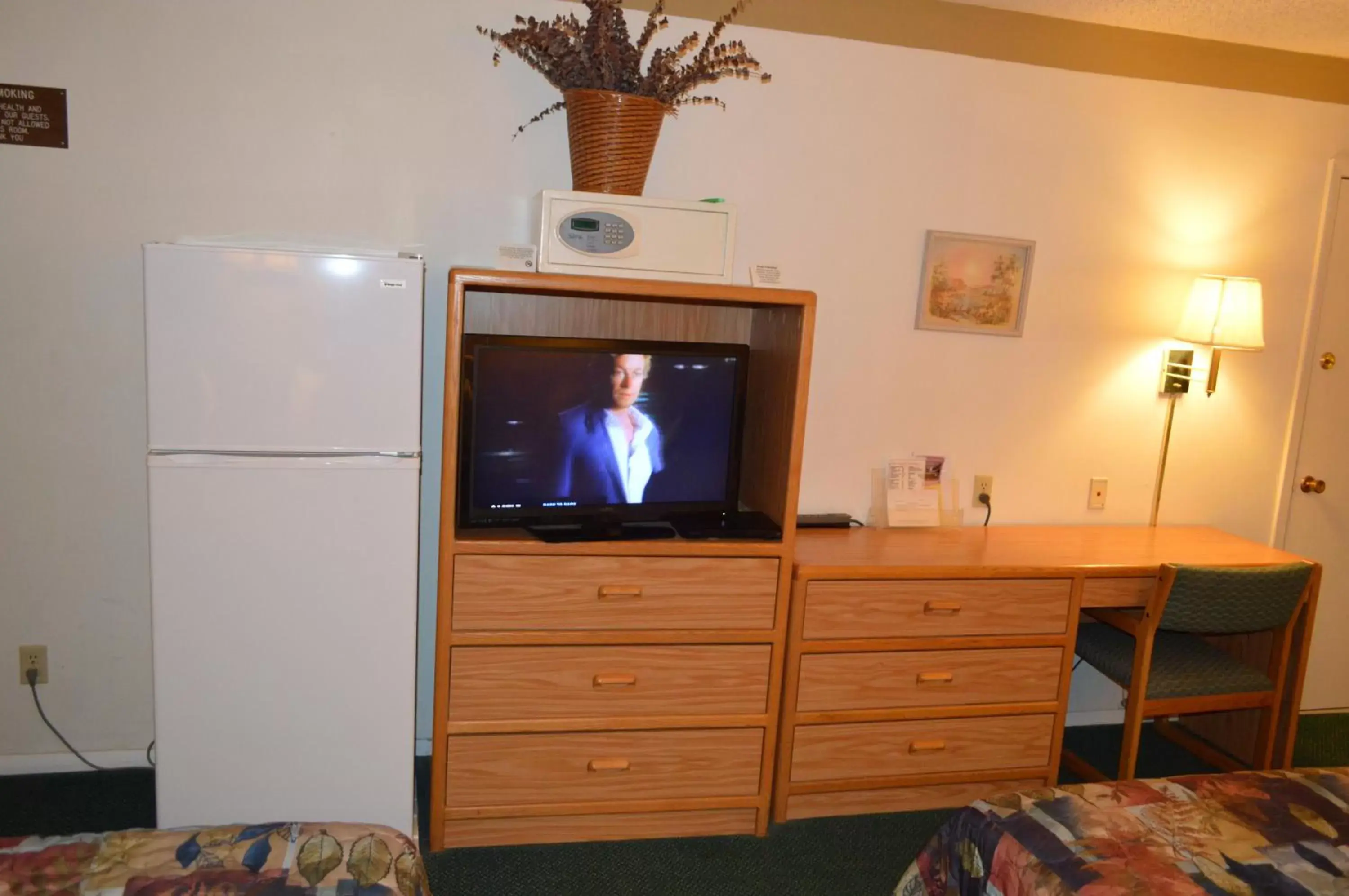 TV/Entertainment Center in Purple Sage Motel