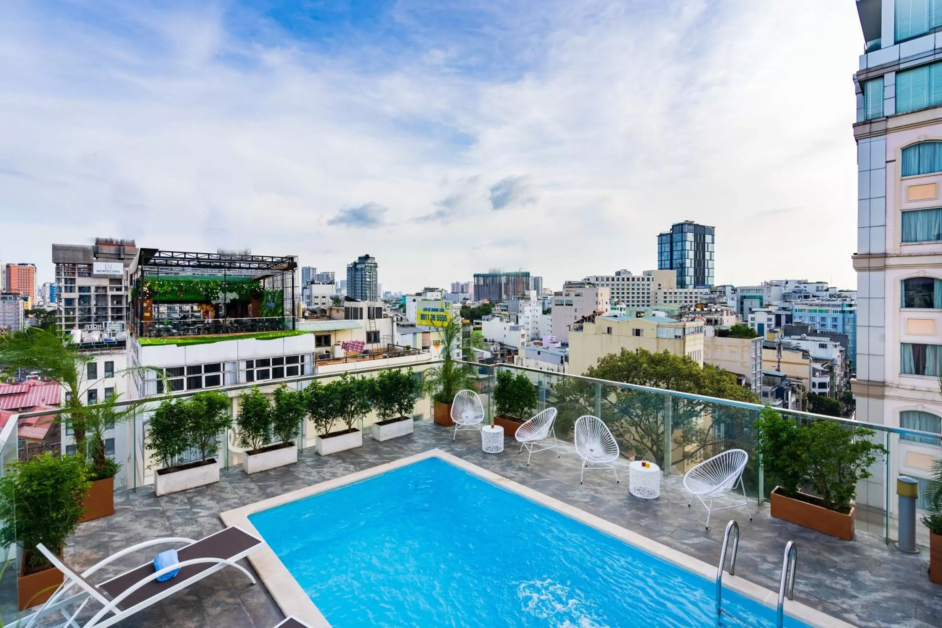 Pool view in Jovia Hotel Pool view in Jovia Hotel
