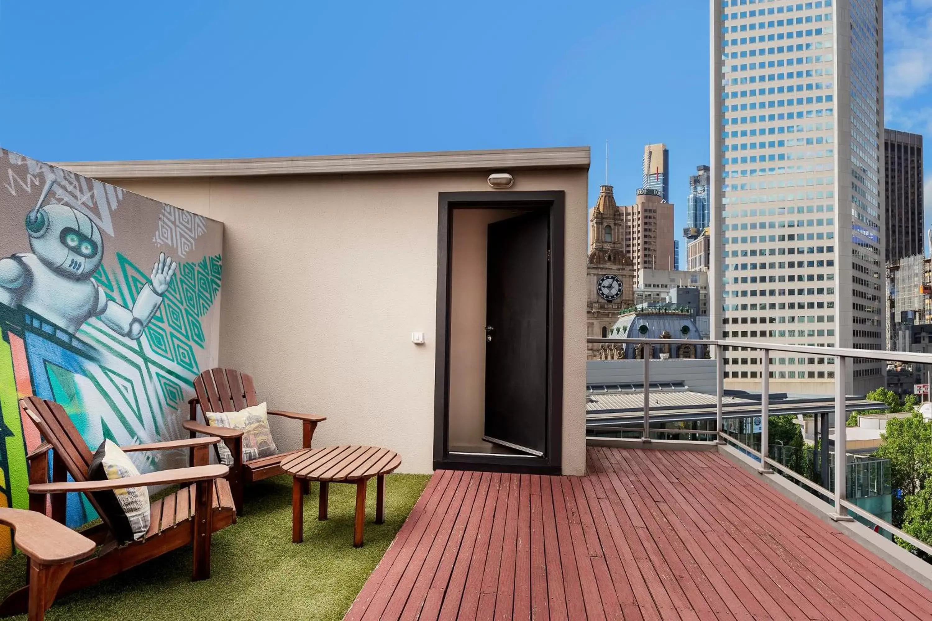 Balcony/Terrace in Quality Apartments Melbourne Central