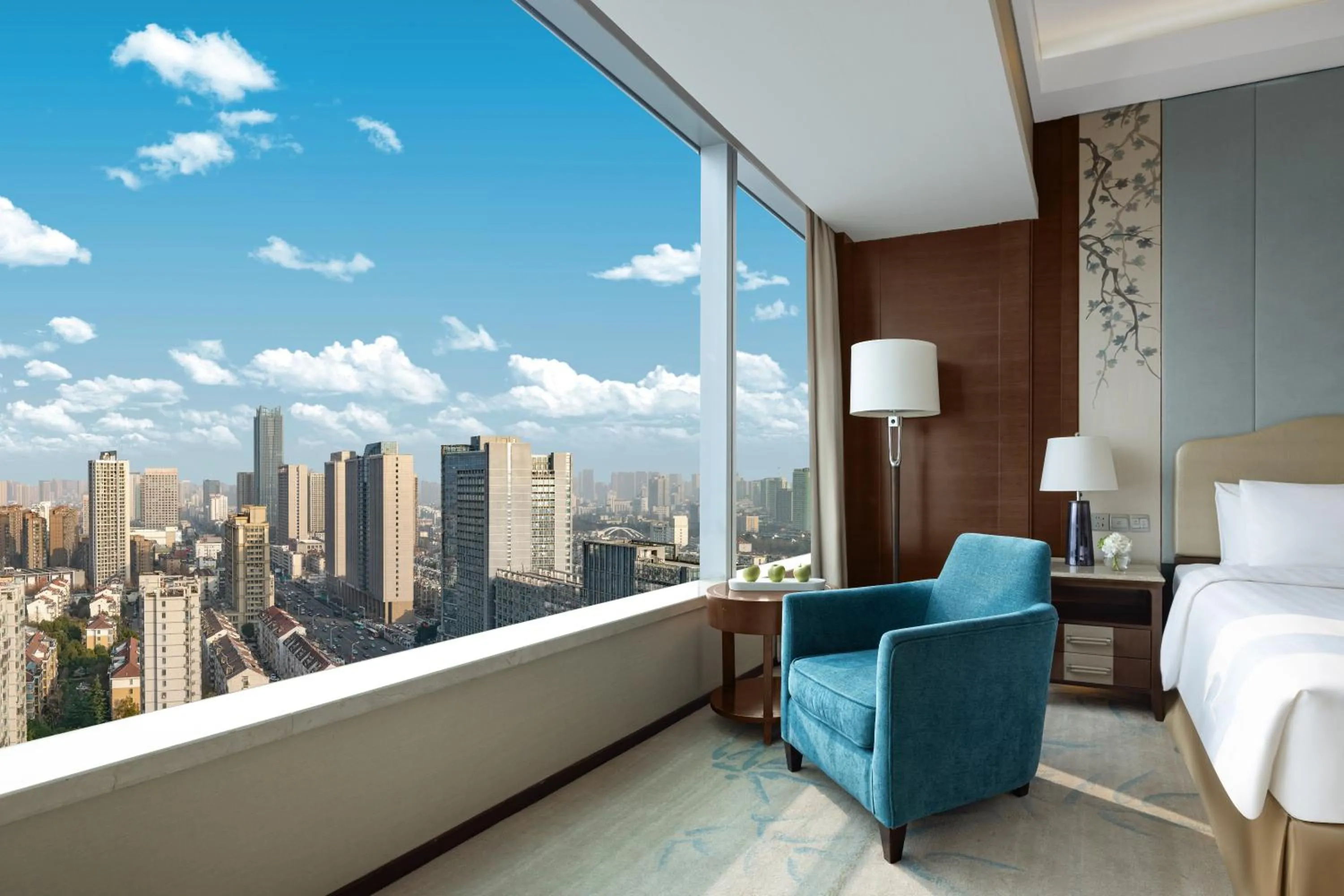 City view, Bed in Shangri-La Hefei
