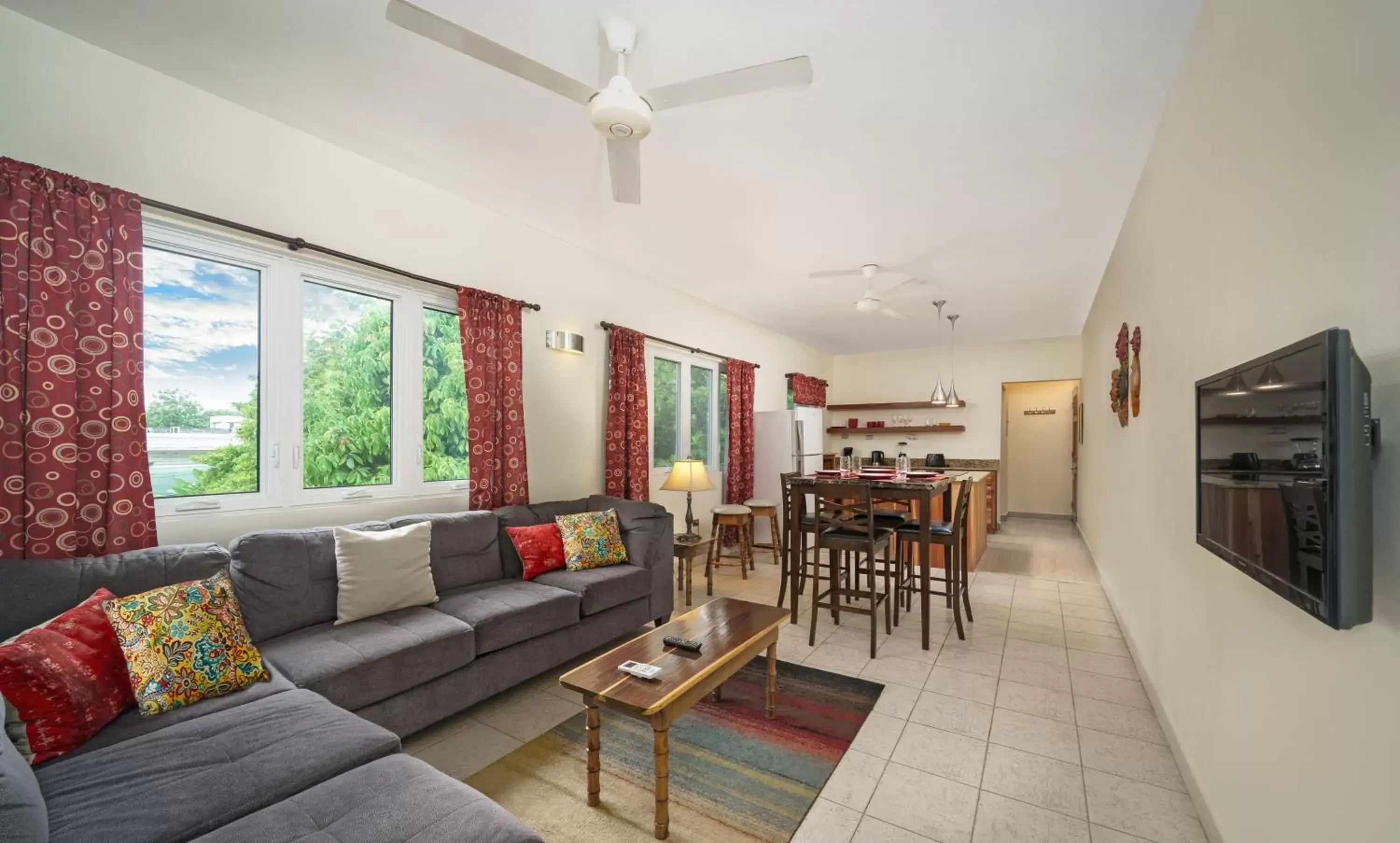 Living room, Seating Area in Beach House Condos, Negril