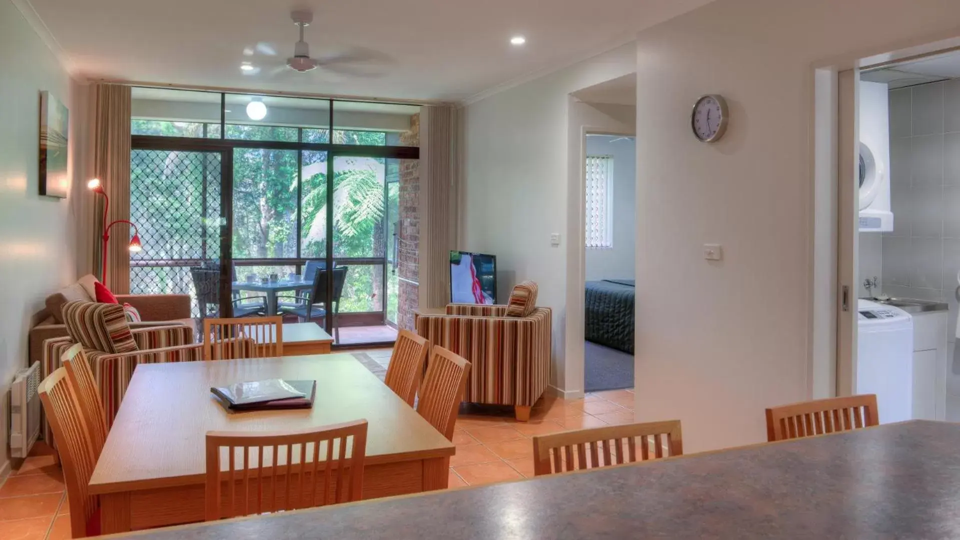 Living room, Dining Area in Boambee Bay Resort