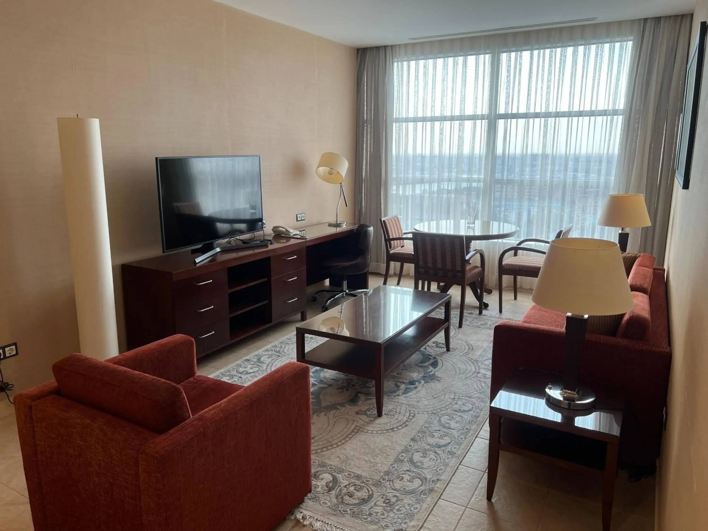 Seating Area in Marriott Executive Apartments Atyrau
