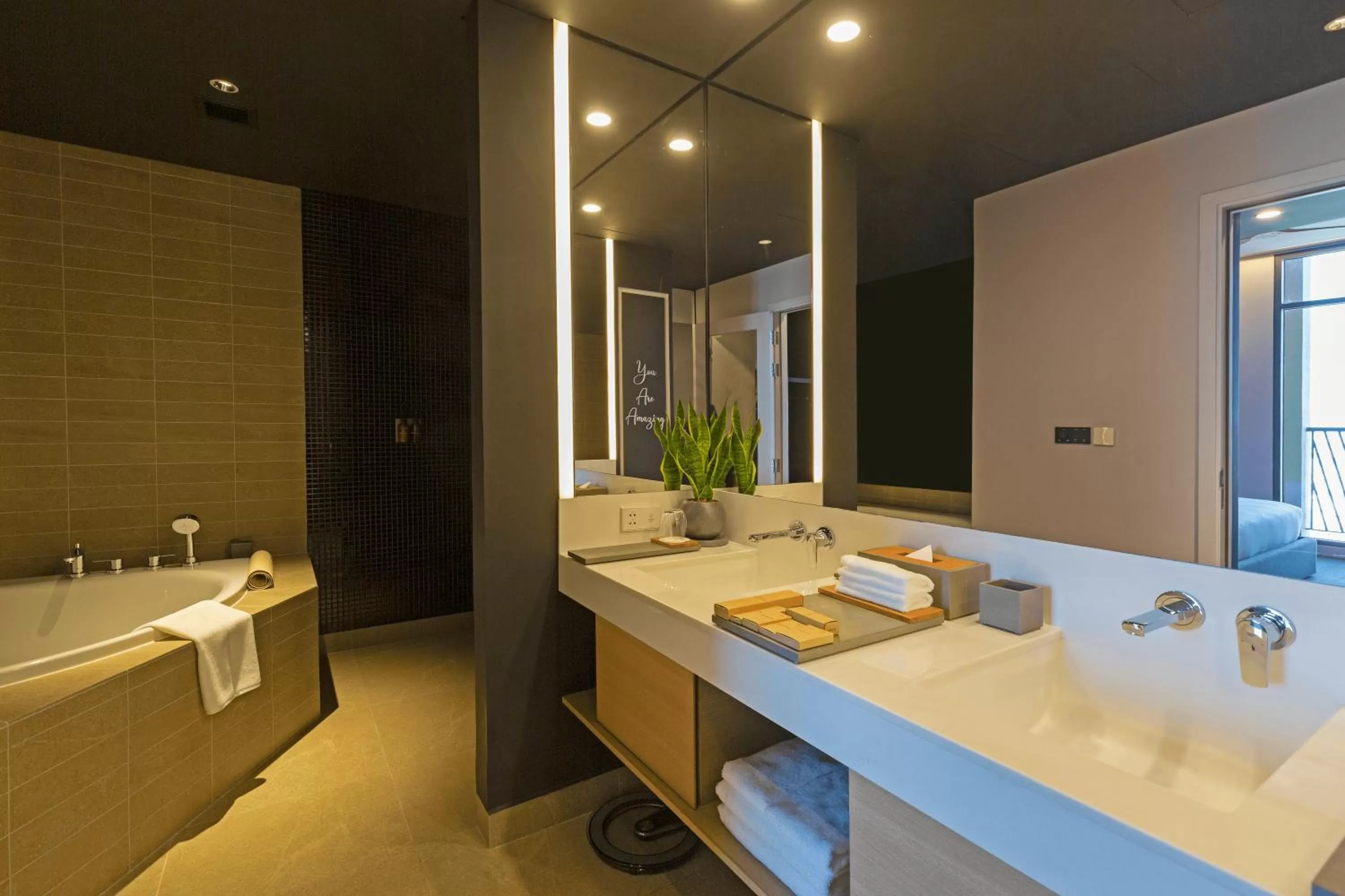 Bathroom in SUN & MOON, Riverside Hotel