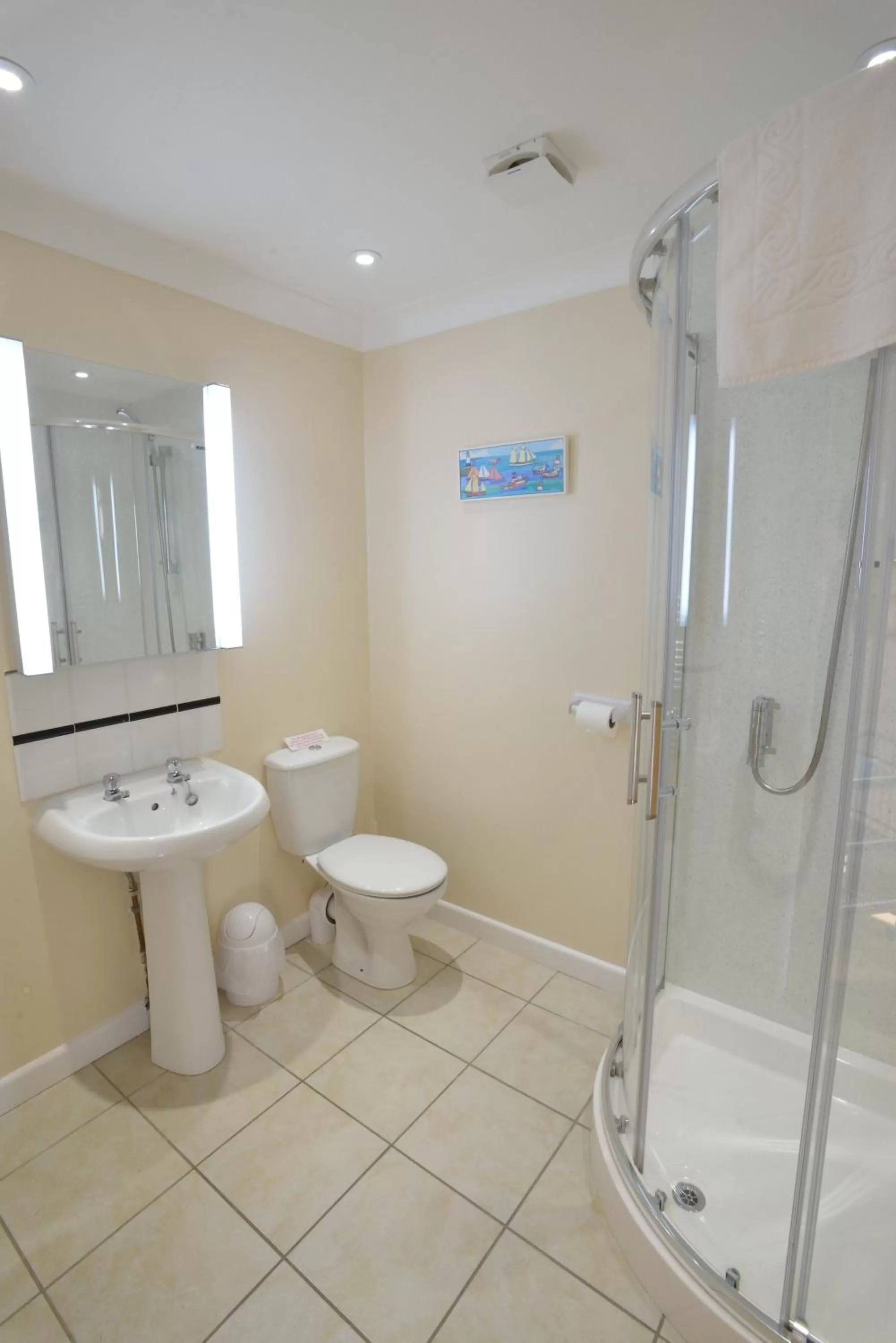 Shower in The Penellen guest accommodation room only