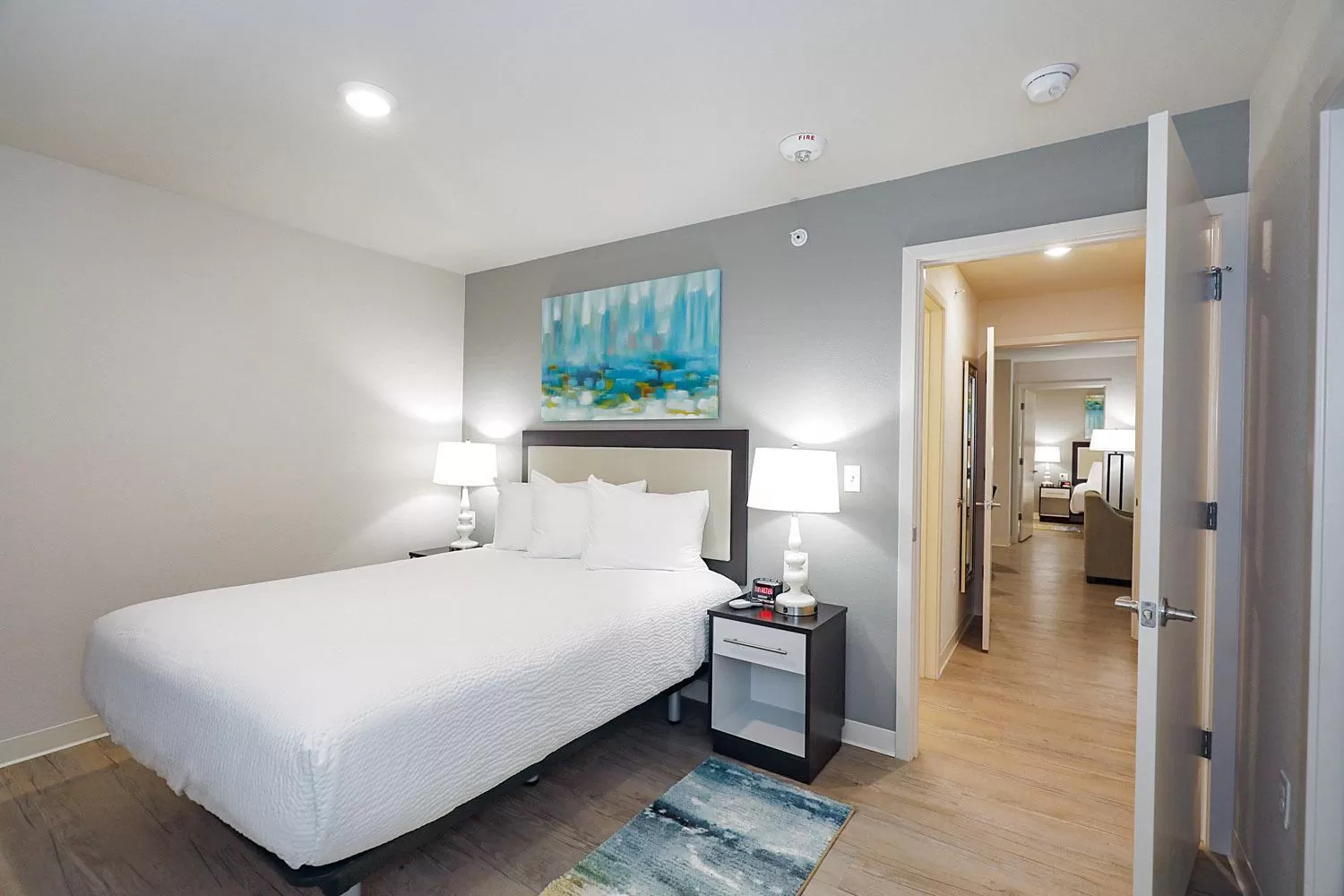 Bed in WaterWalk Extended Stay Raleigh Durham Research Triangle