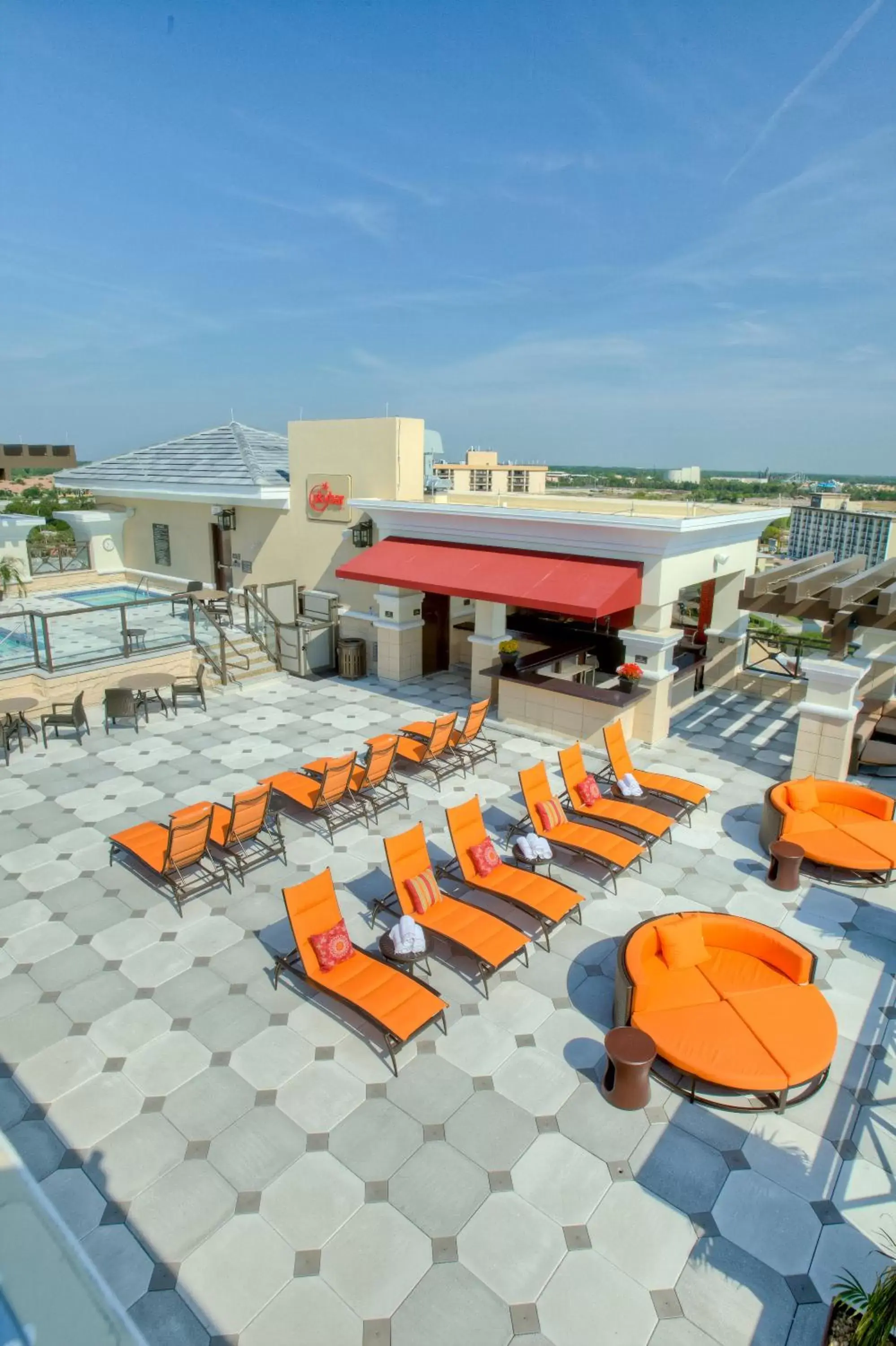 Pool view in Ramada Plaza by Wyndham Orlando Resort & Suites Intl Drive