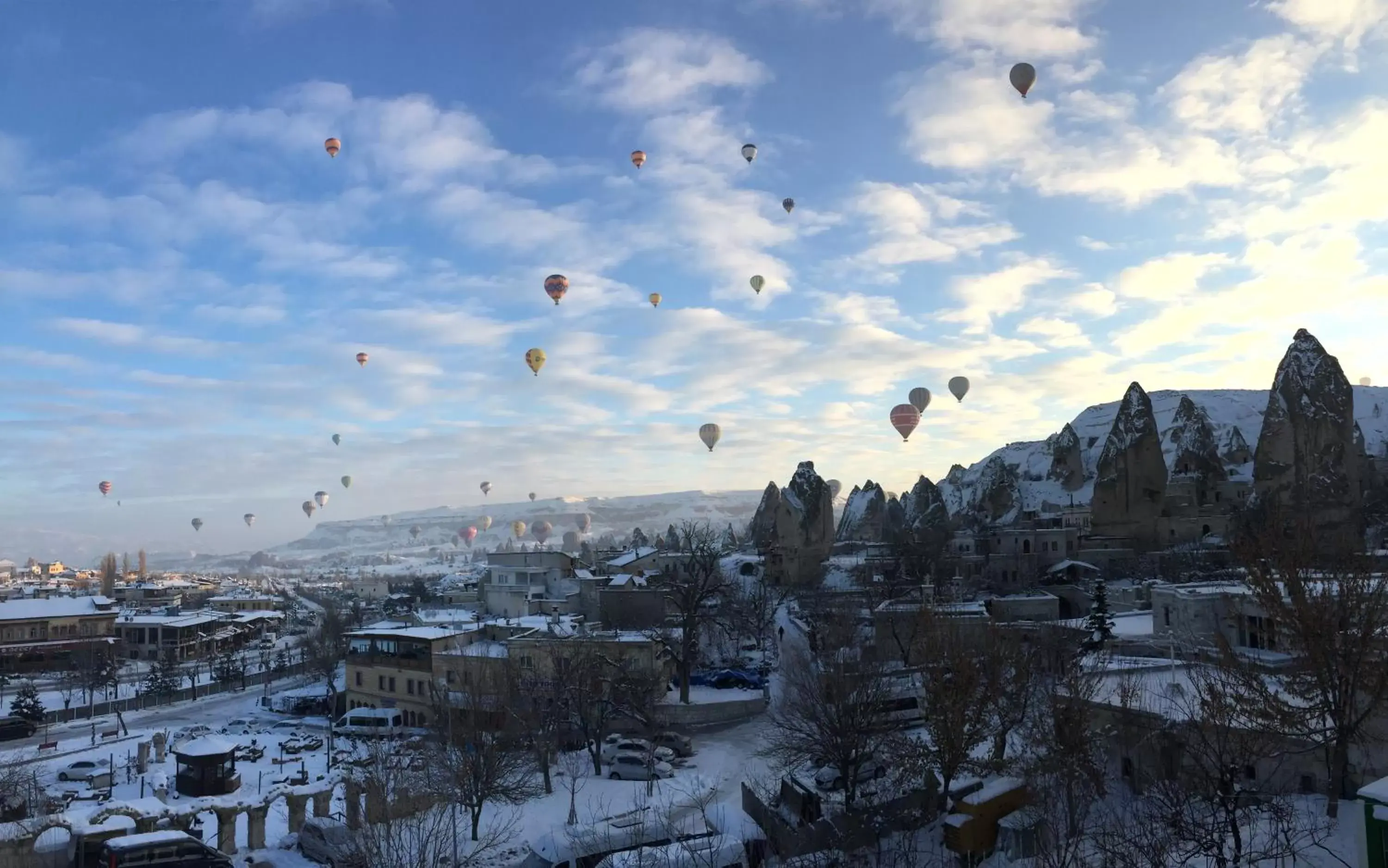 City view, Winter in Historical Goreme House