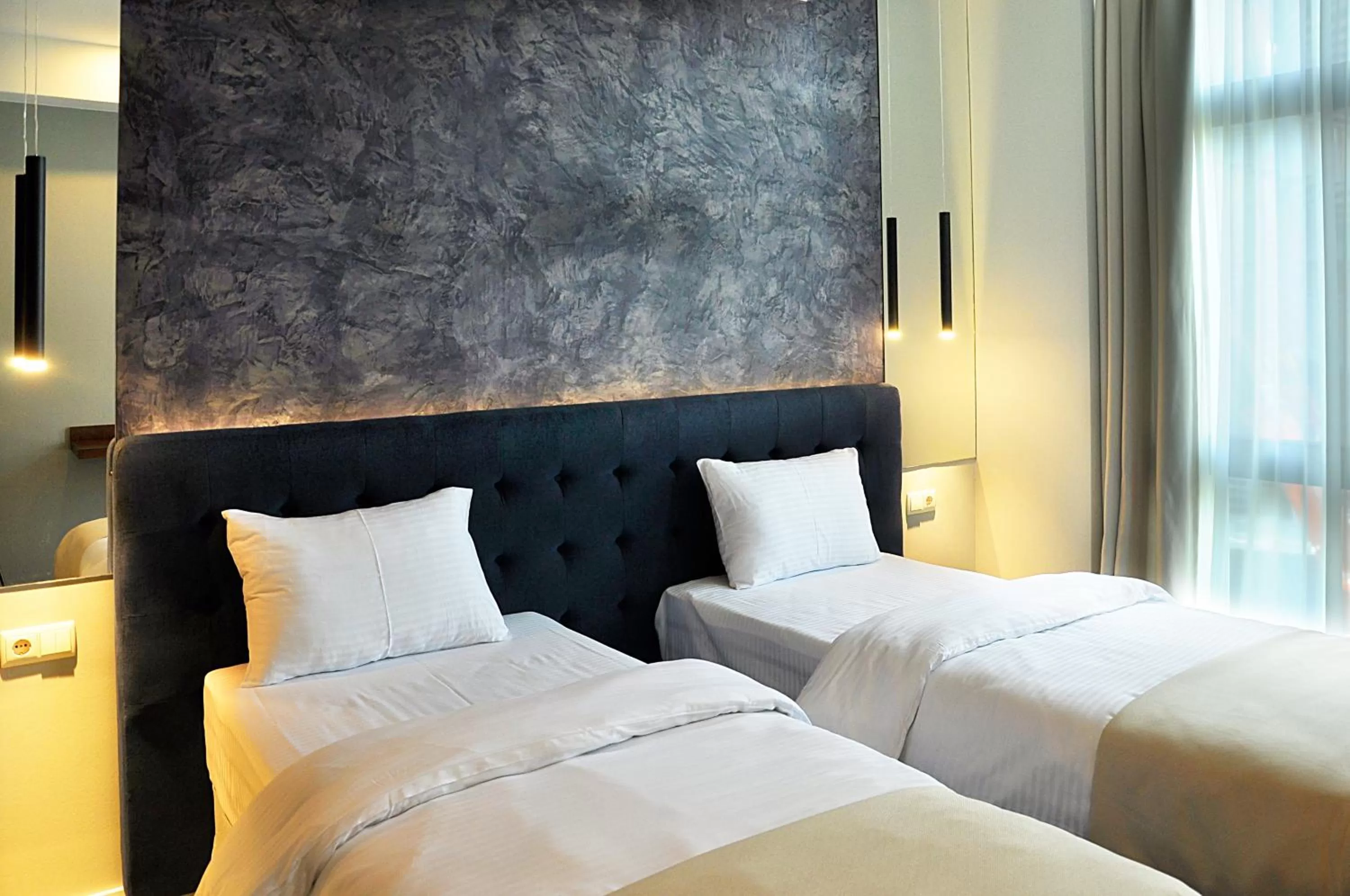 Bed in River View Hotel Tbilisi