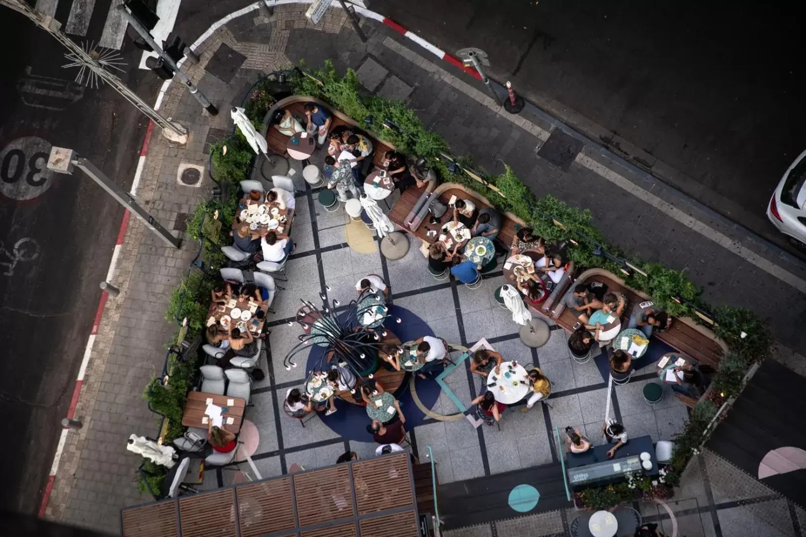 Bird's eye view in 65 Hotel, Rothschild Tel Aviv - an Atlas Boutique Hotel