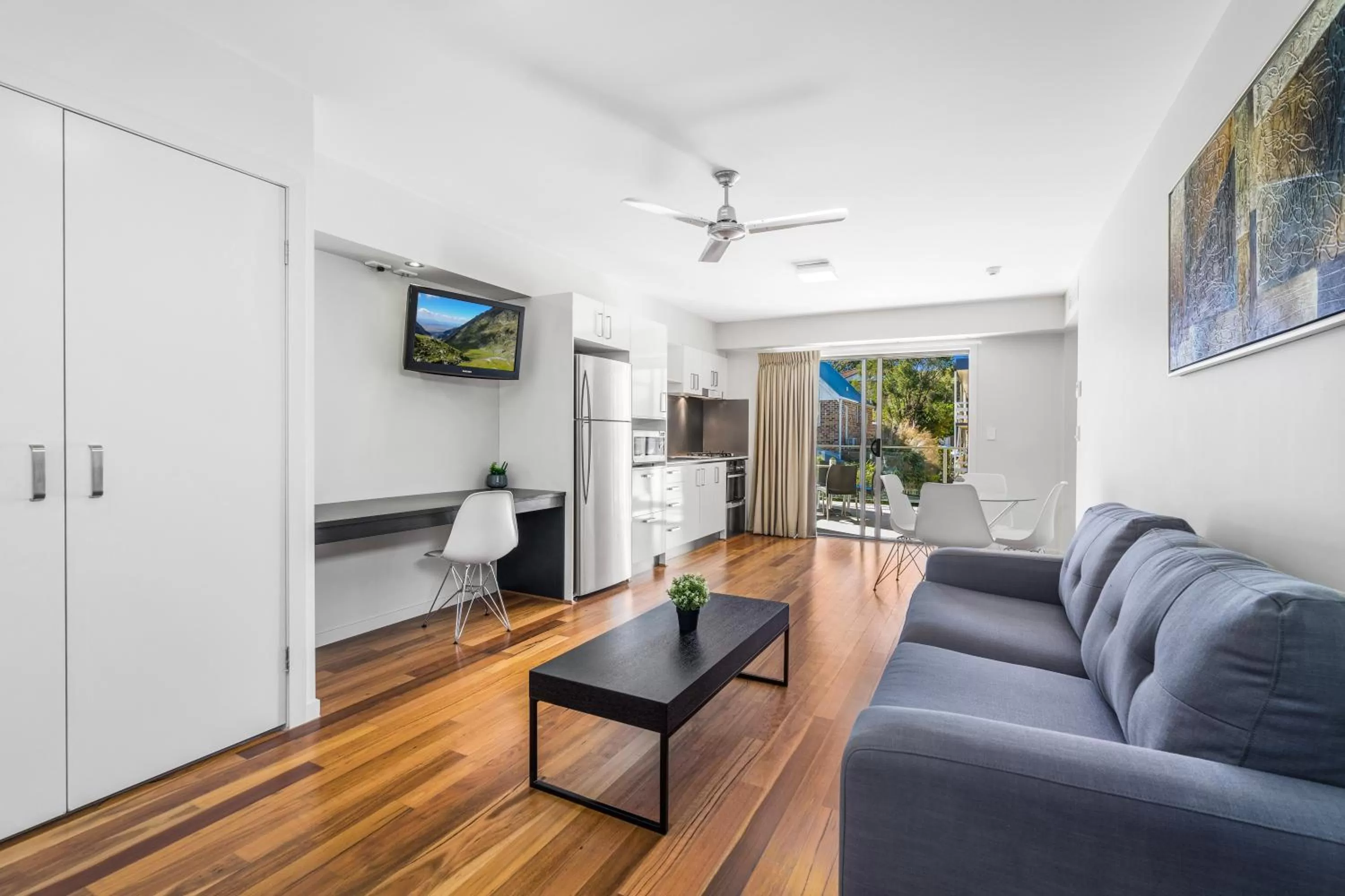Living room in Essence Apartments Chermside