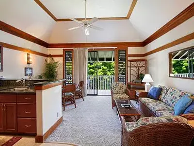 Living room, Seating Area in Kiahuna Plantation Resort Kauai by OUTRIGGER