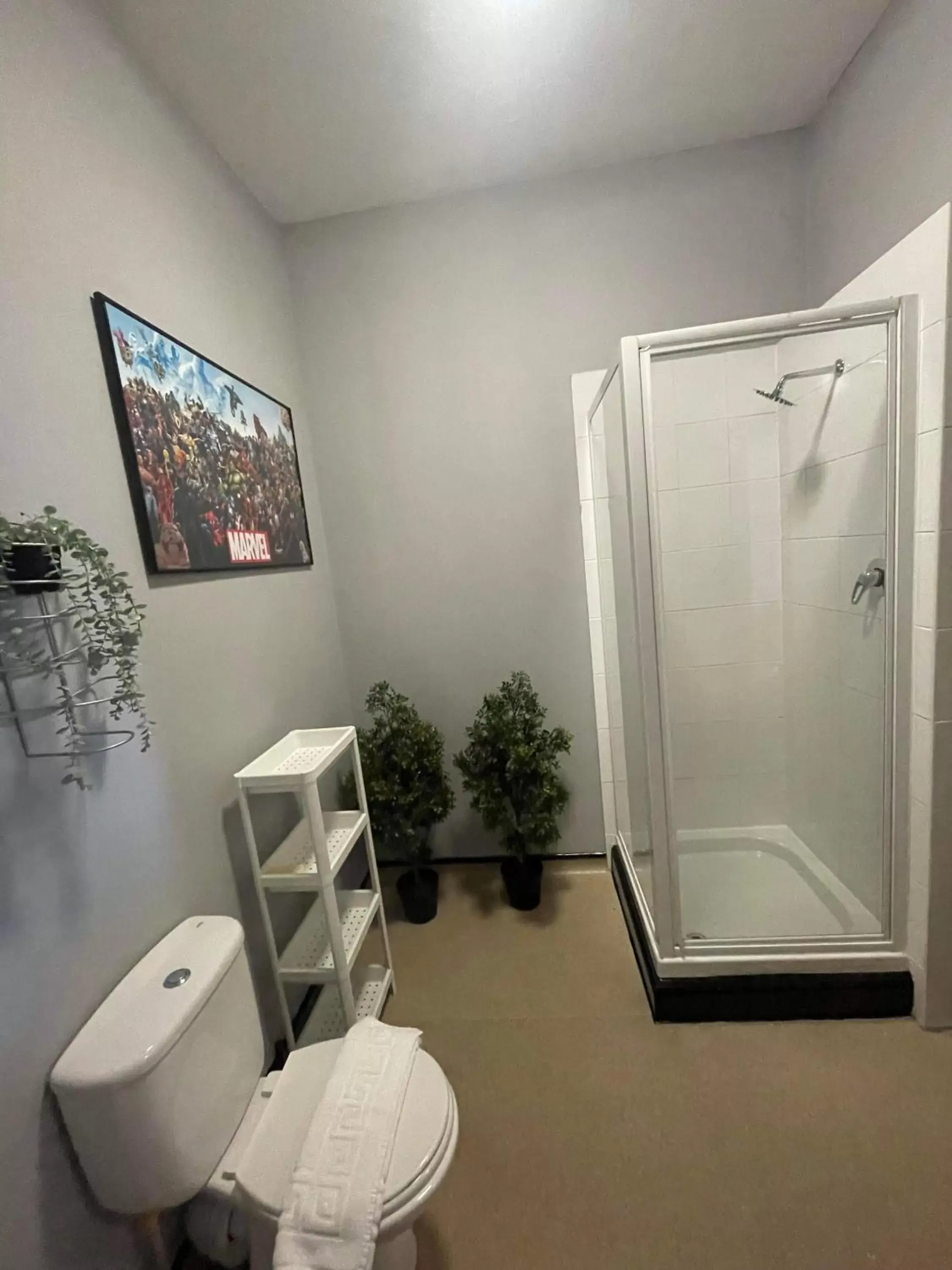 Shower, Bathroom in Bay view rooms at Mentone Hotel