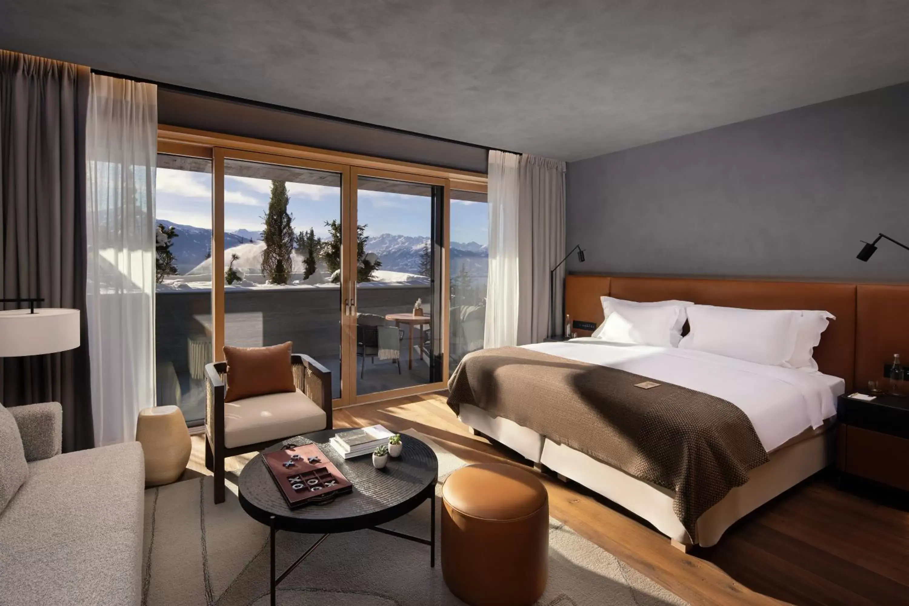 Bed in Six Senses Crans-Montana