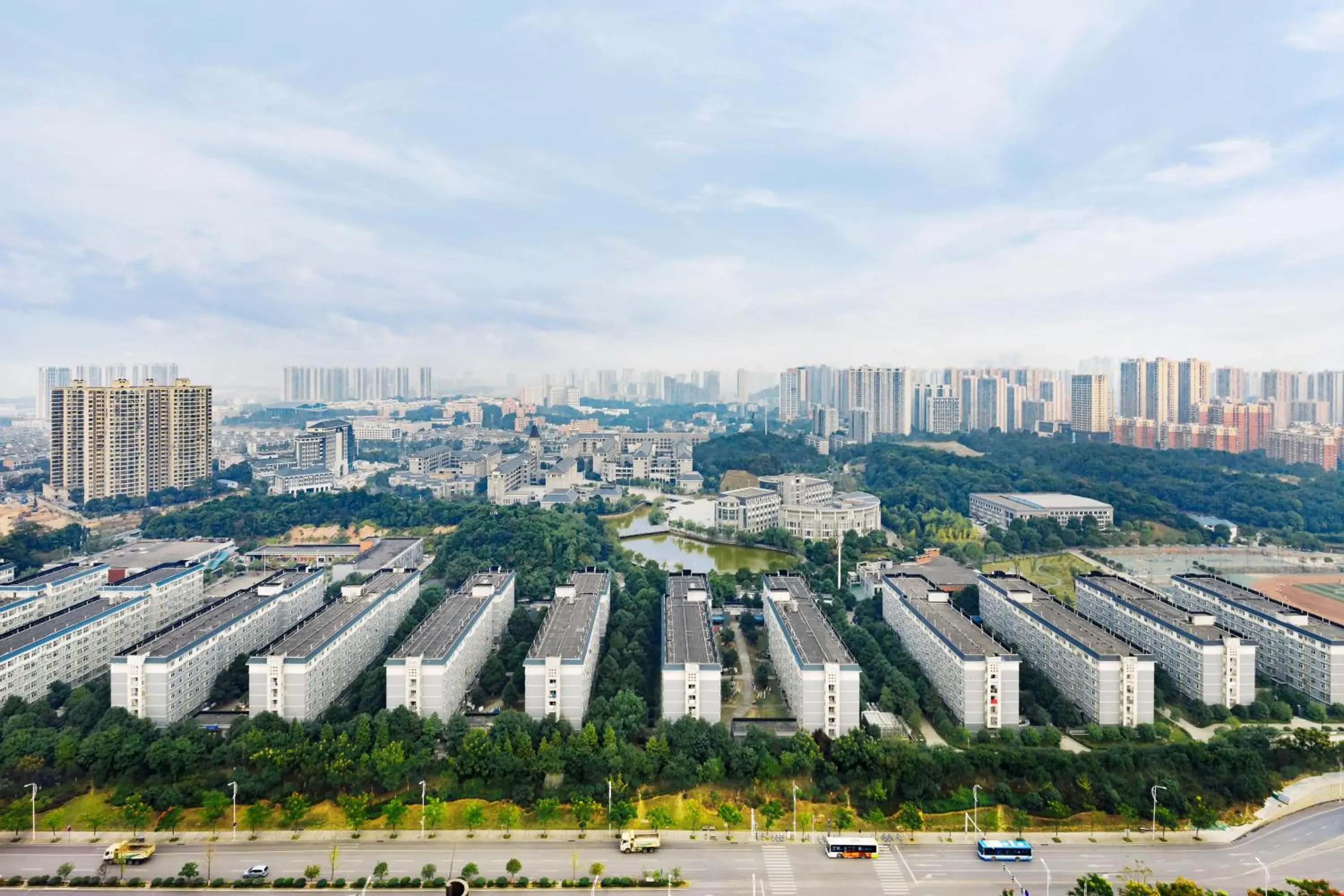 View (from property/room), Bird's-eye View in Four Points by Sheraton Changsha, Meixi Lake