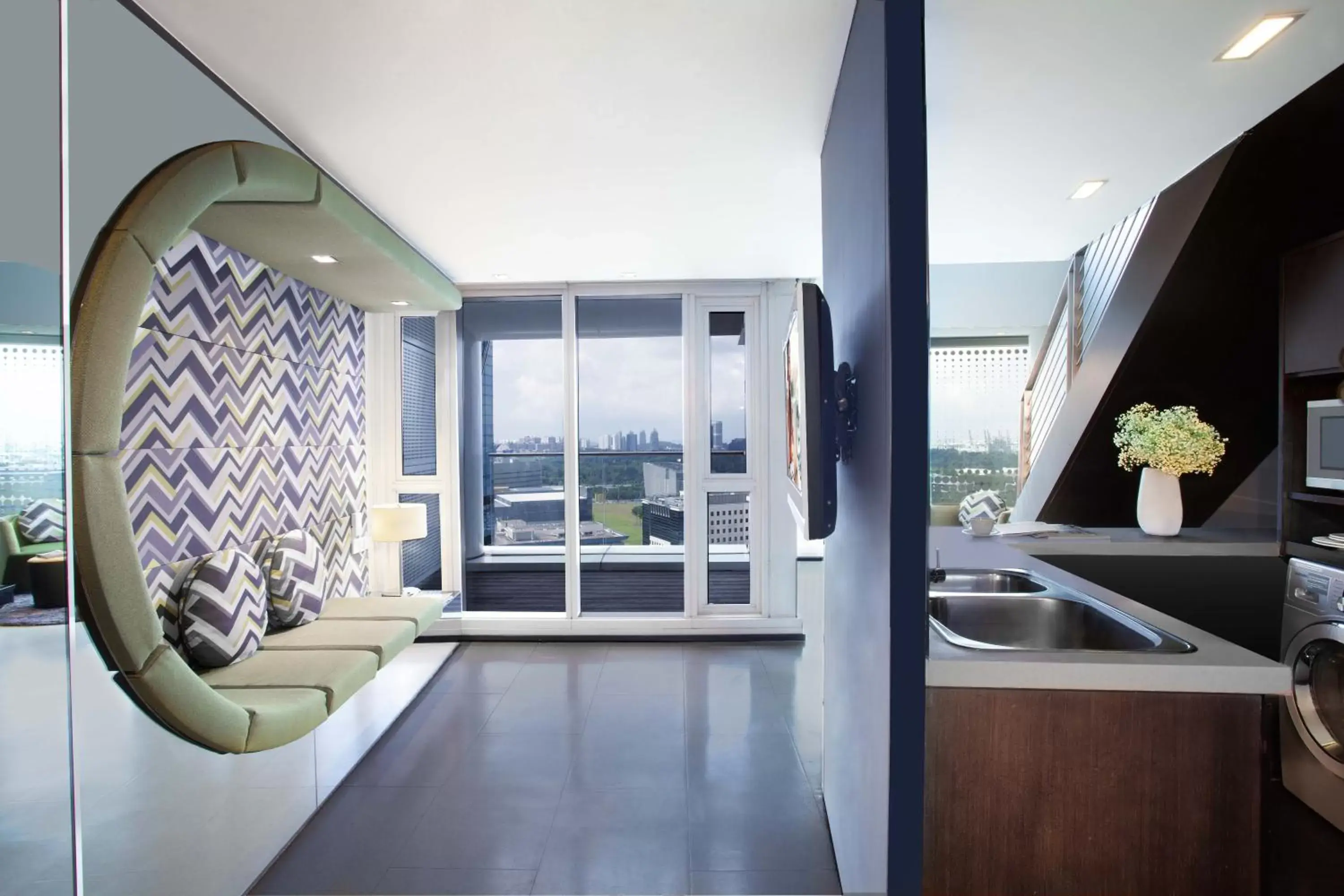 Living room in Citadines Fusionopolis Singapore Living room in Citadines Fusionopolis Singapore