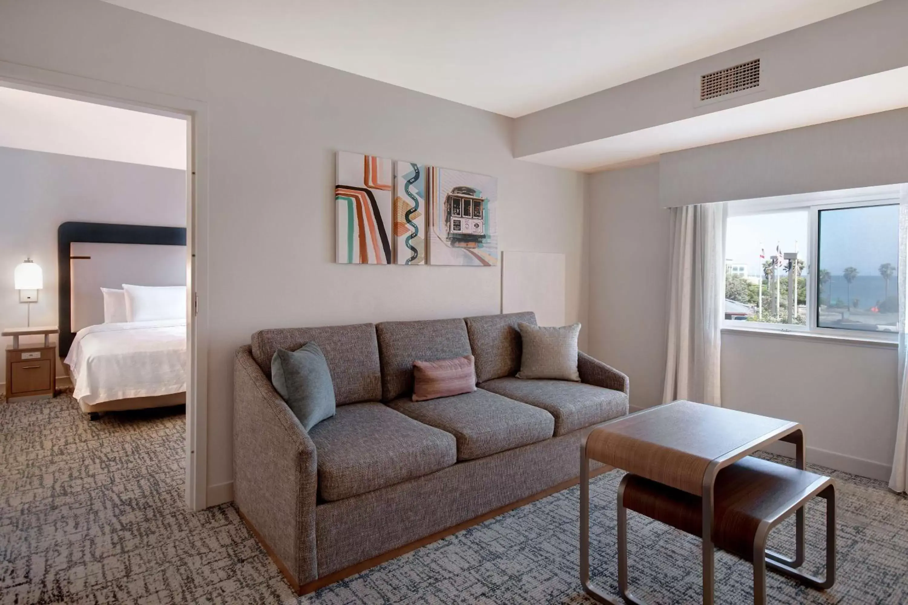 Living room, Seating Area in Homewood Suites by Hilton San Francisco Airport North California