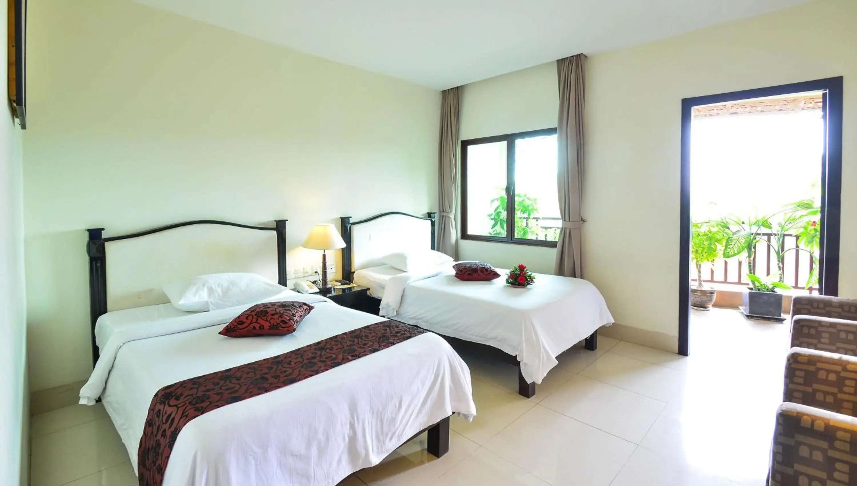 View (from property/room), Bed in Almond Hotel Sothearos View (from property/room), Bed in Almond Hotel Sothearos