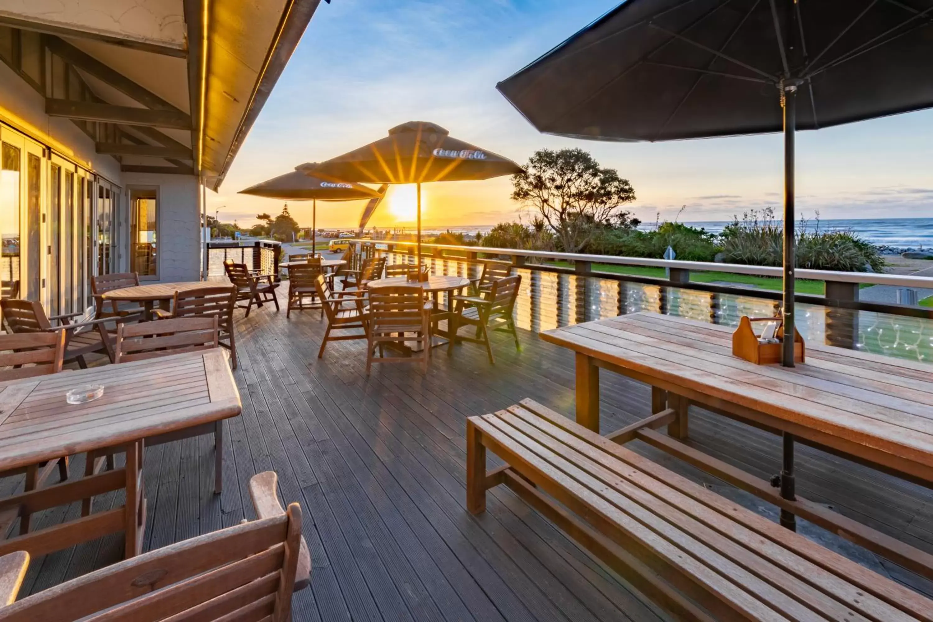 Patio in Beachfront Hotel Hokitika