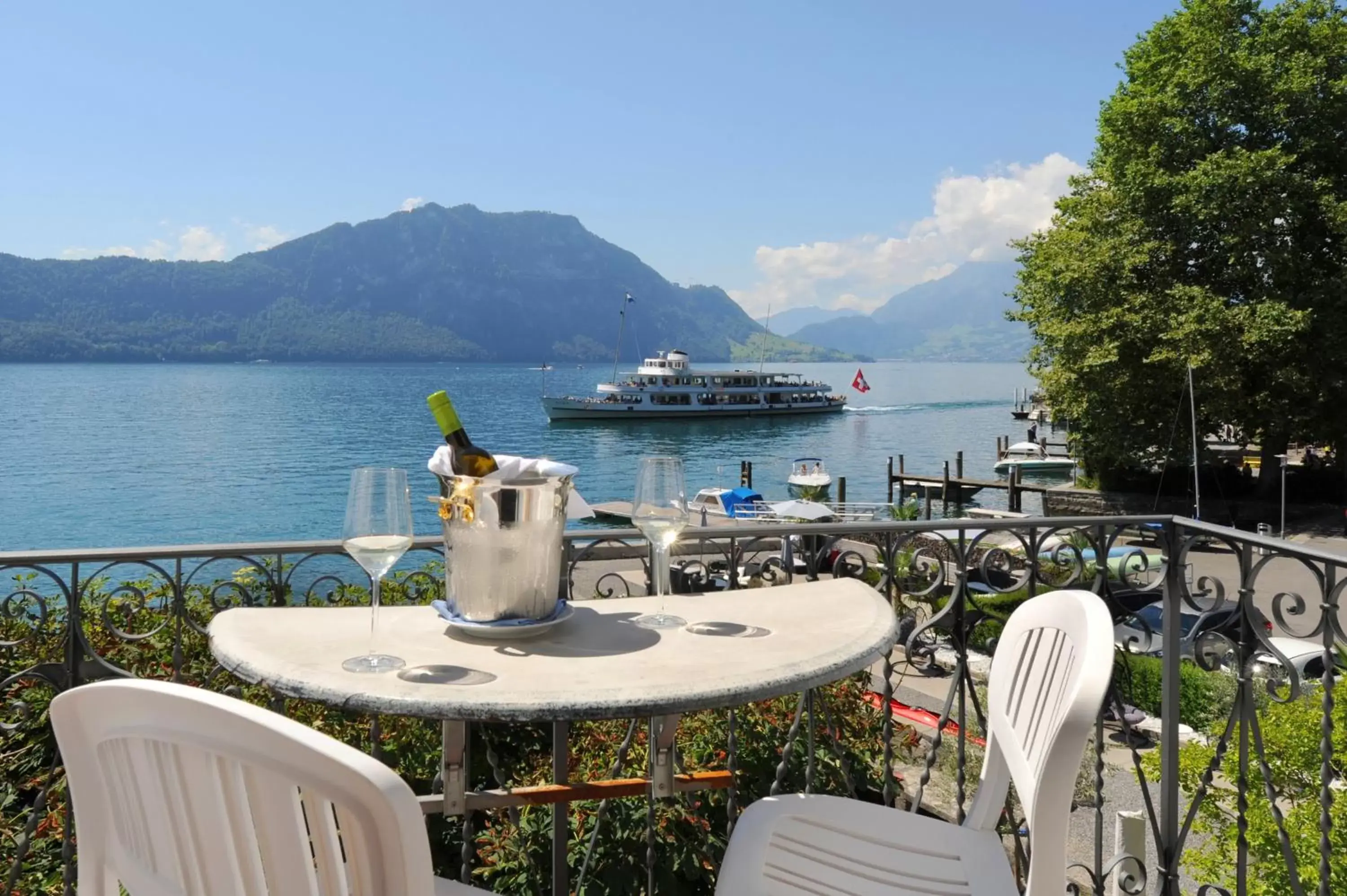 Balcony/Terrace in Seehof Hotel Du Lac