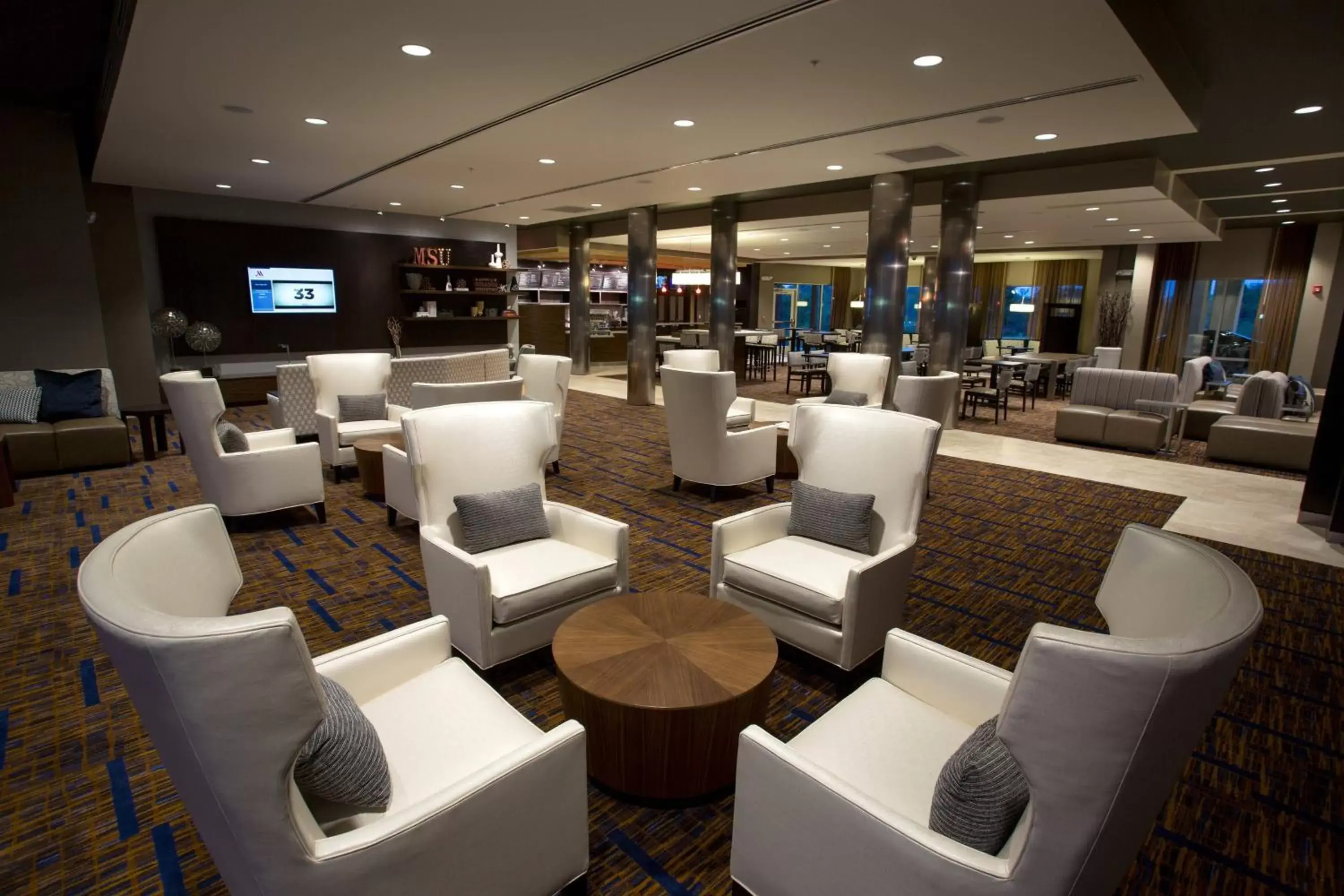 Lobby or reception, Lounge/Bar in Courtyard by Marriott Starkville MSU at The Mill Conference Center