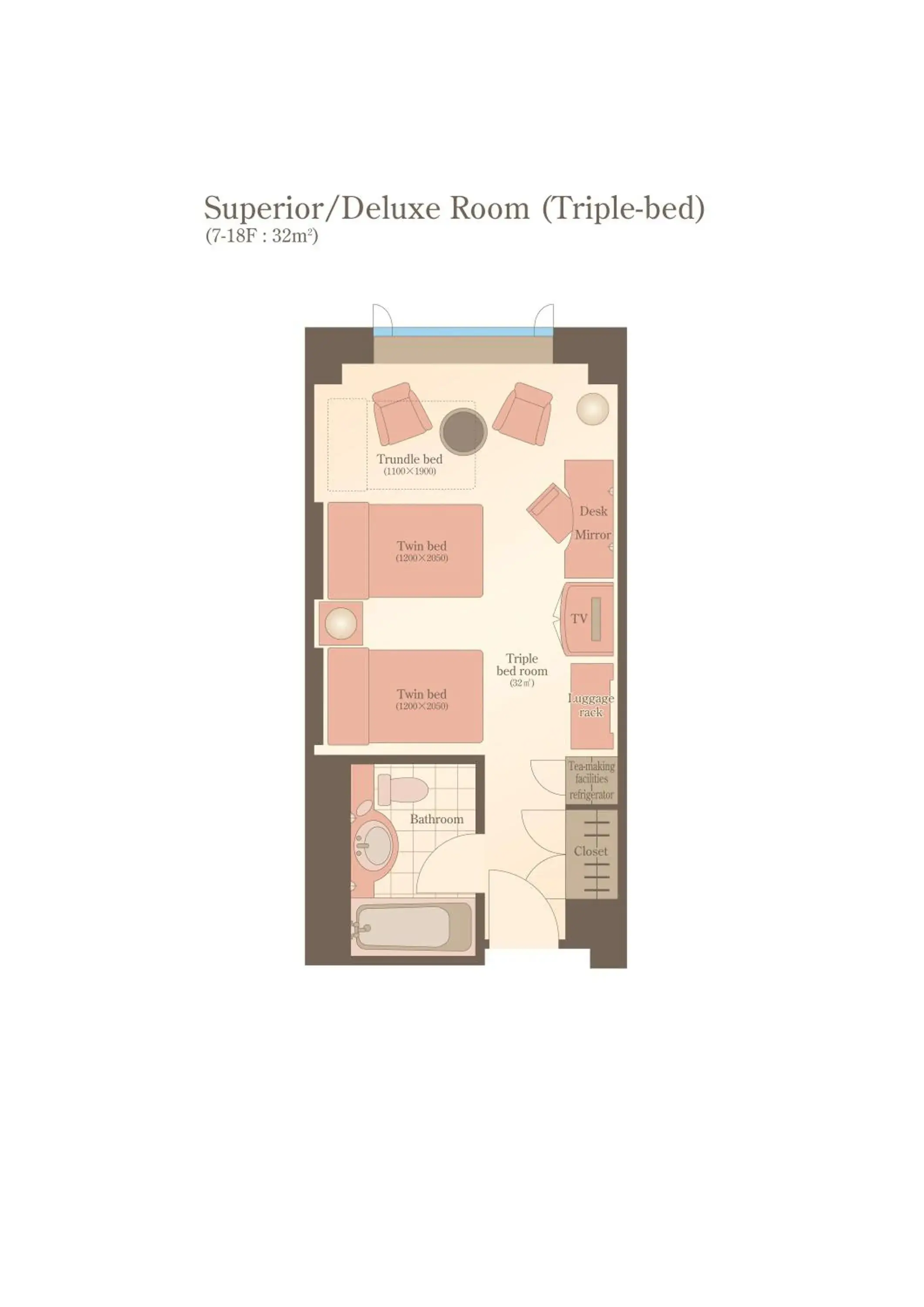 Floor Plan in Grand Park Otaru Hotel