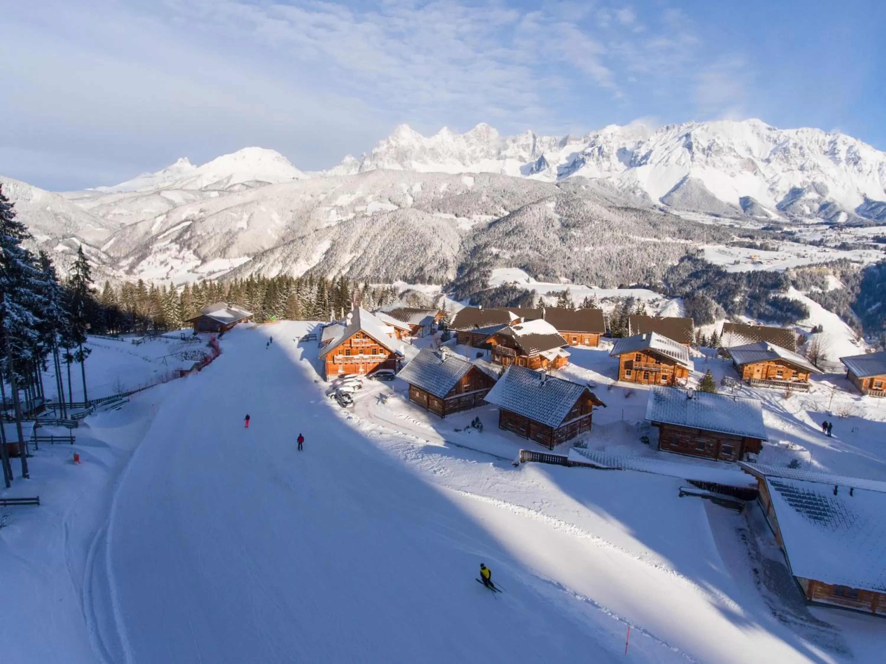 Skiing, Winter in Almwelt Austria