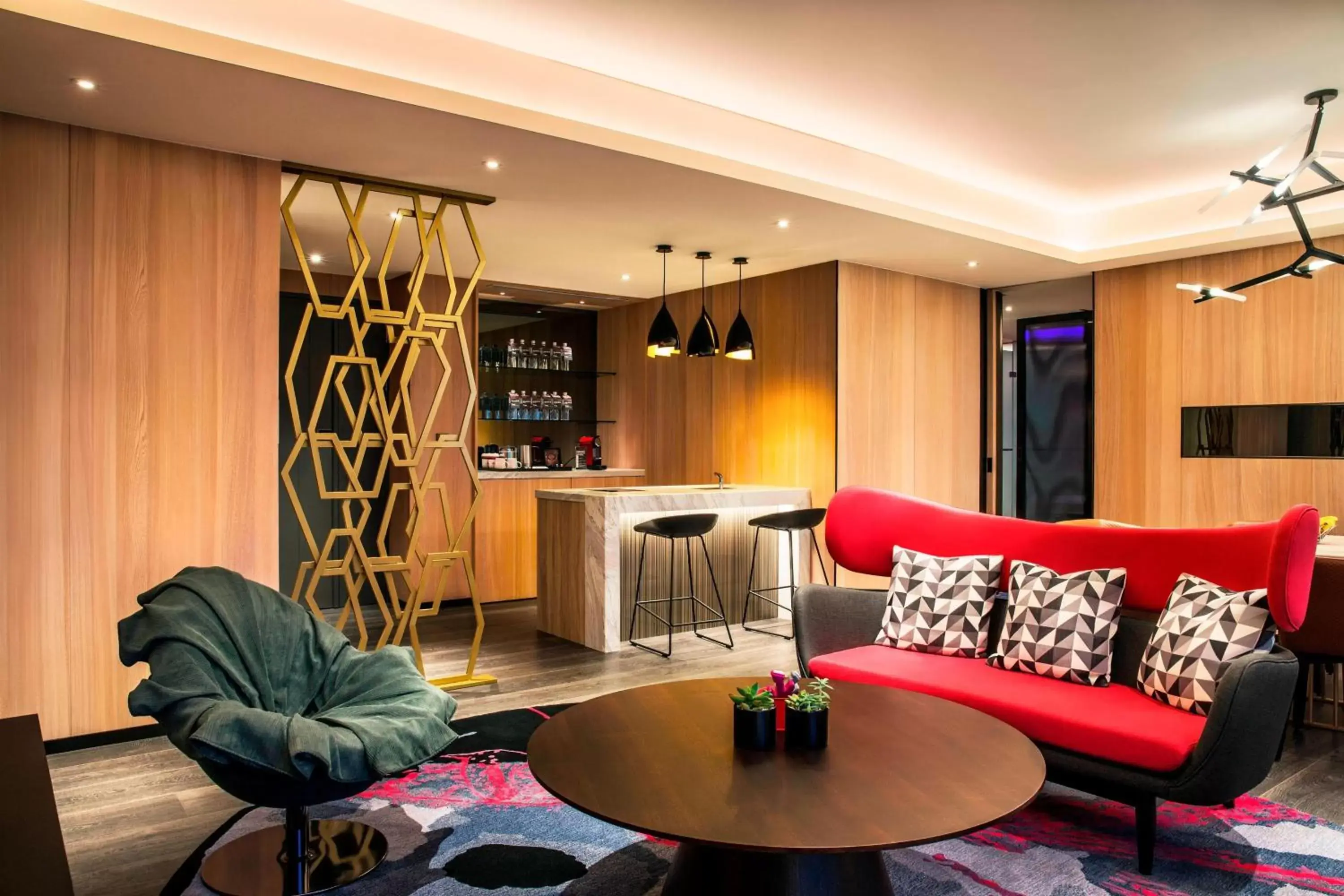 Living room in Aloft Taipei Beitou