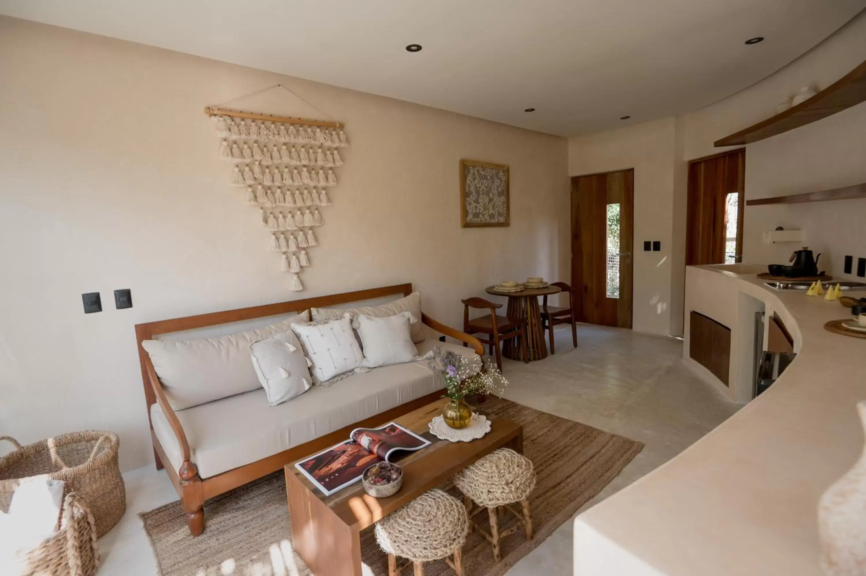 Kitchen or kitchenette, Seating Area in Romantic Rubi Tulum