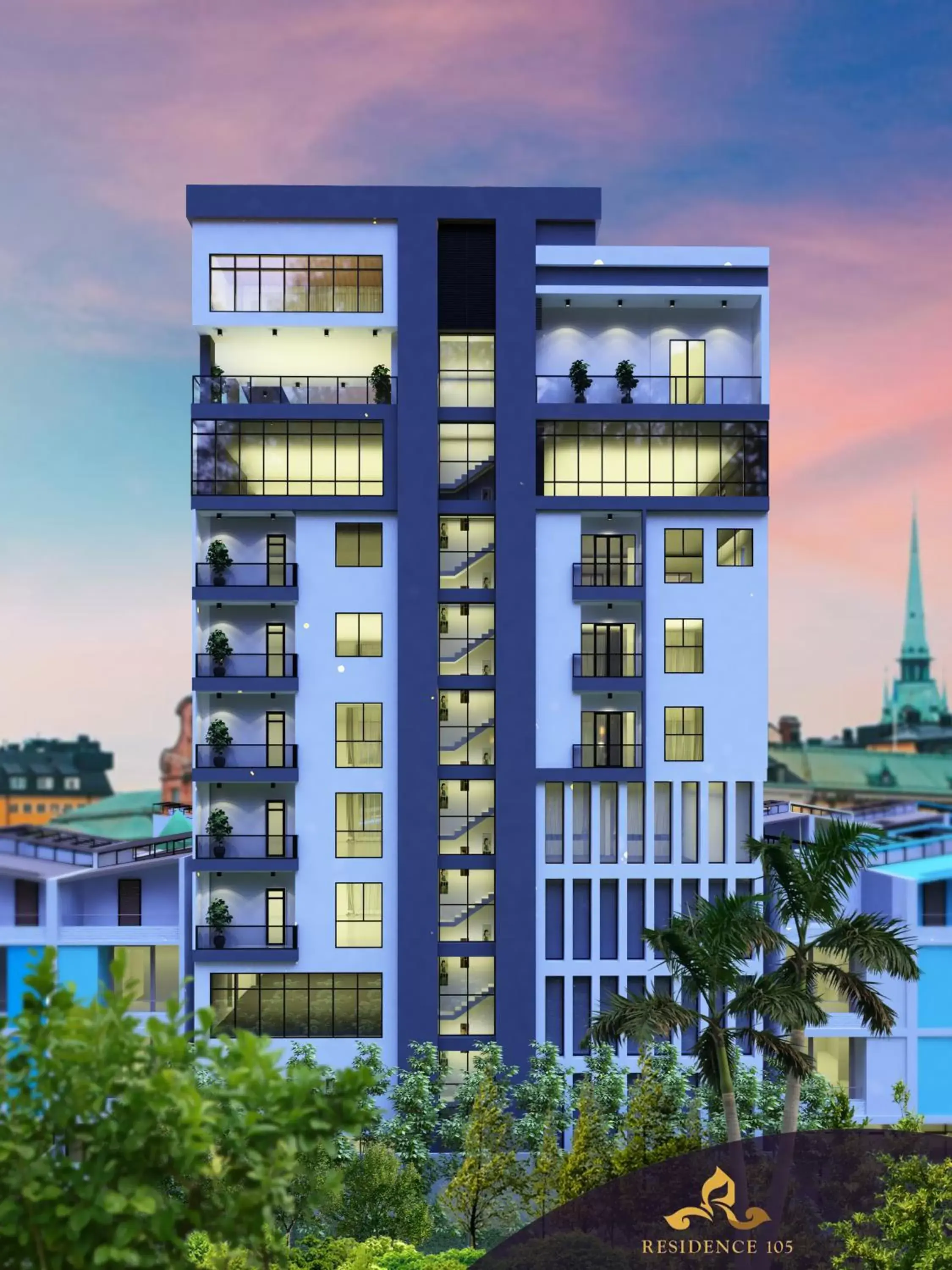 Property building in Residence 105 Hotel and Apartment Property building in Residence 105 Hotel and Apartment