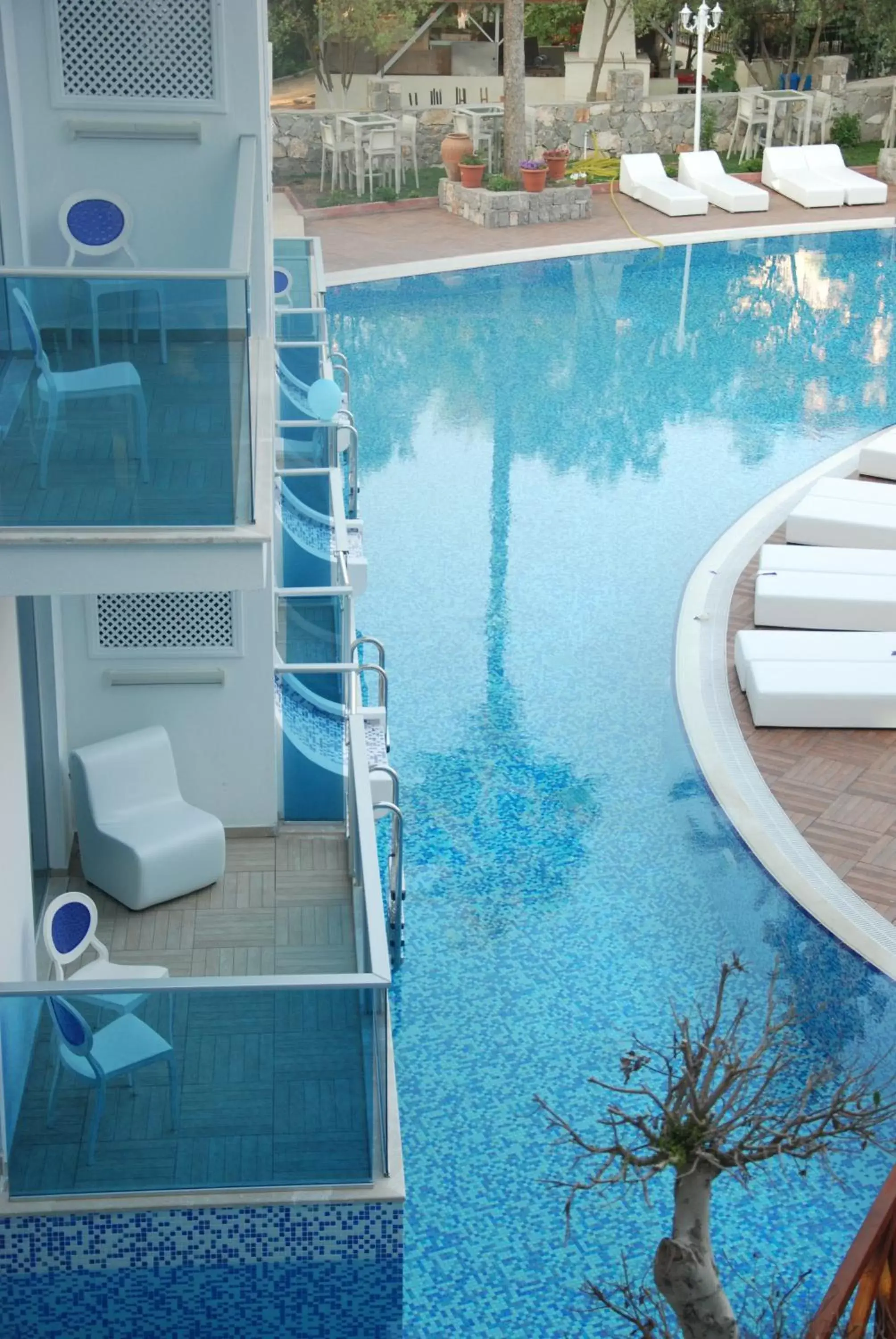 Balcony/Terrace, Swimming Pool in Ocean Blue High Class Hotel & SPA