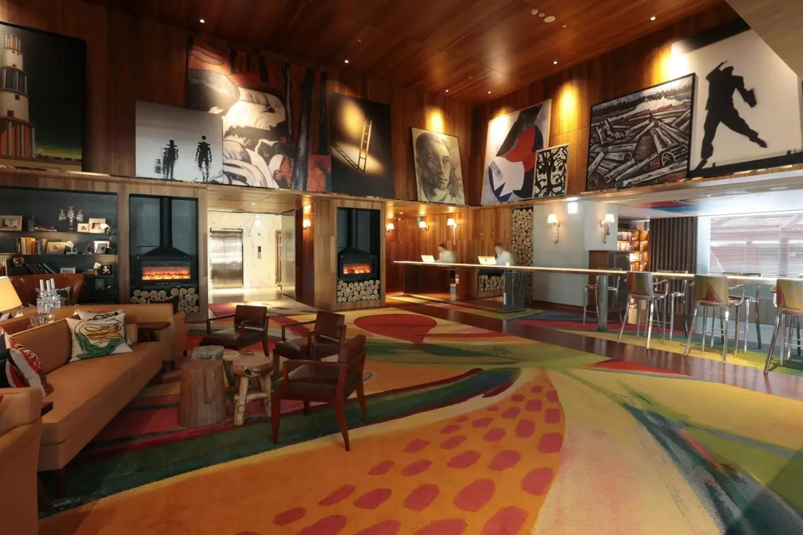 Lobby or reception in S Hotel | Designed by Philippe Starck