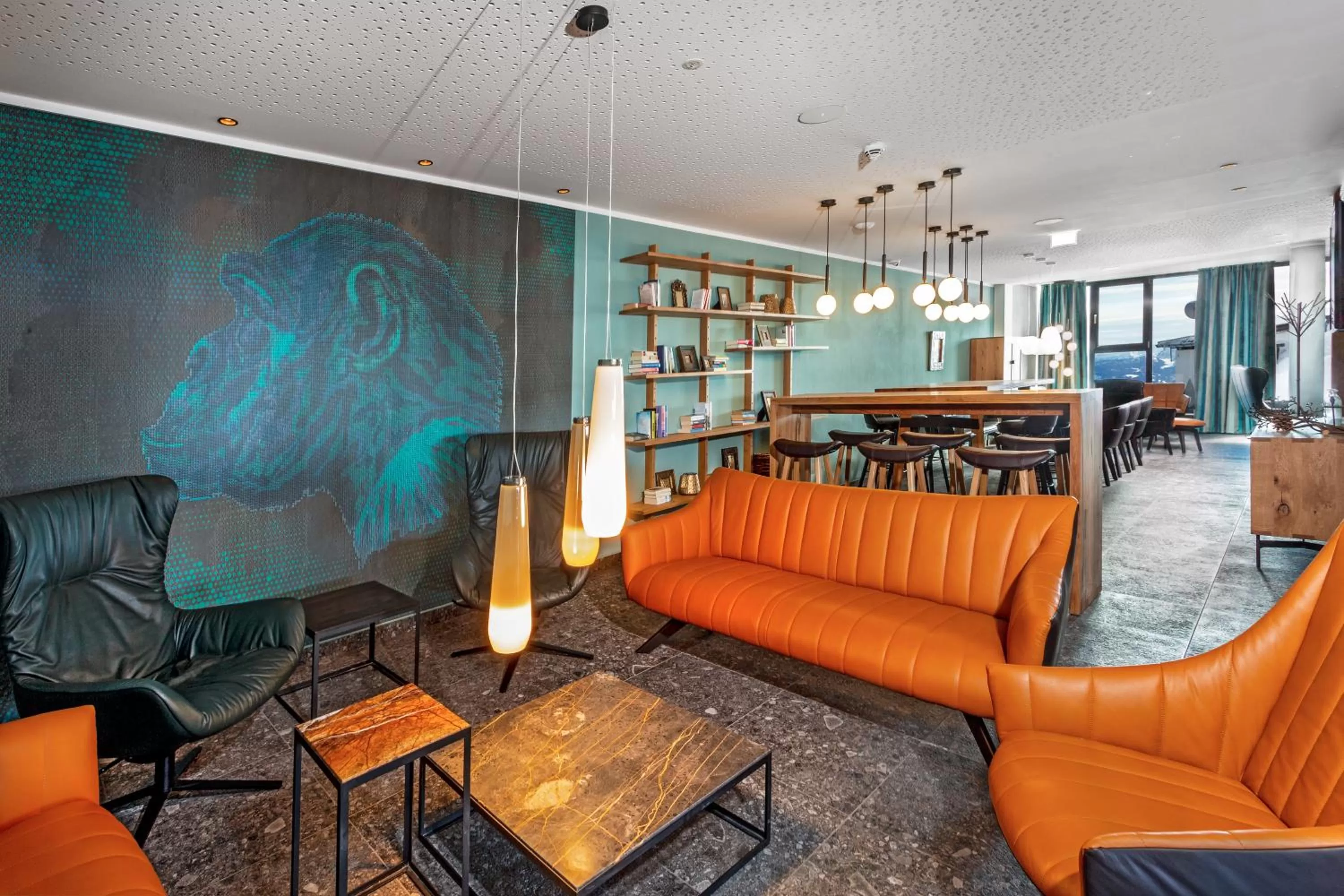 Lounge or bar, Seating Area in Berghotel Schmittenhöhe