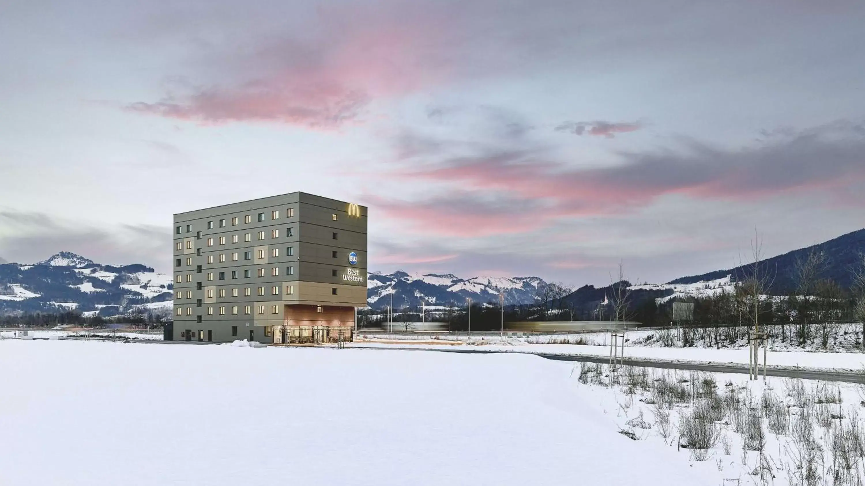 Property building, Winter in Best Western Hotel Kiefersfelden