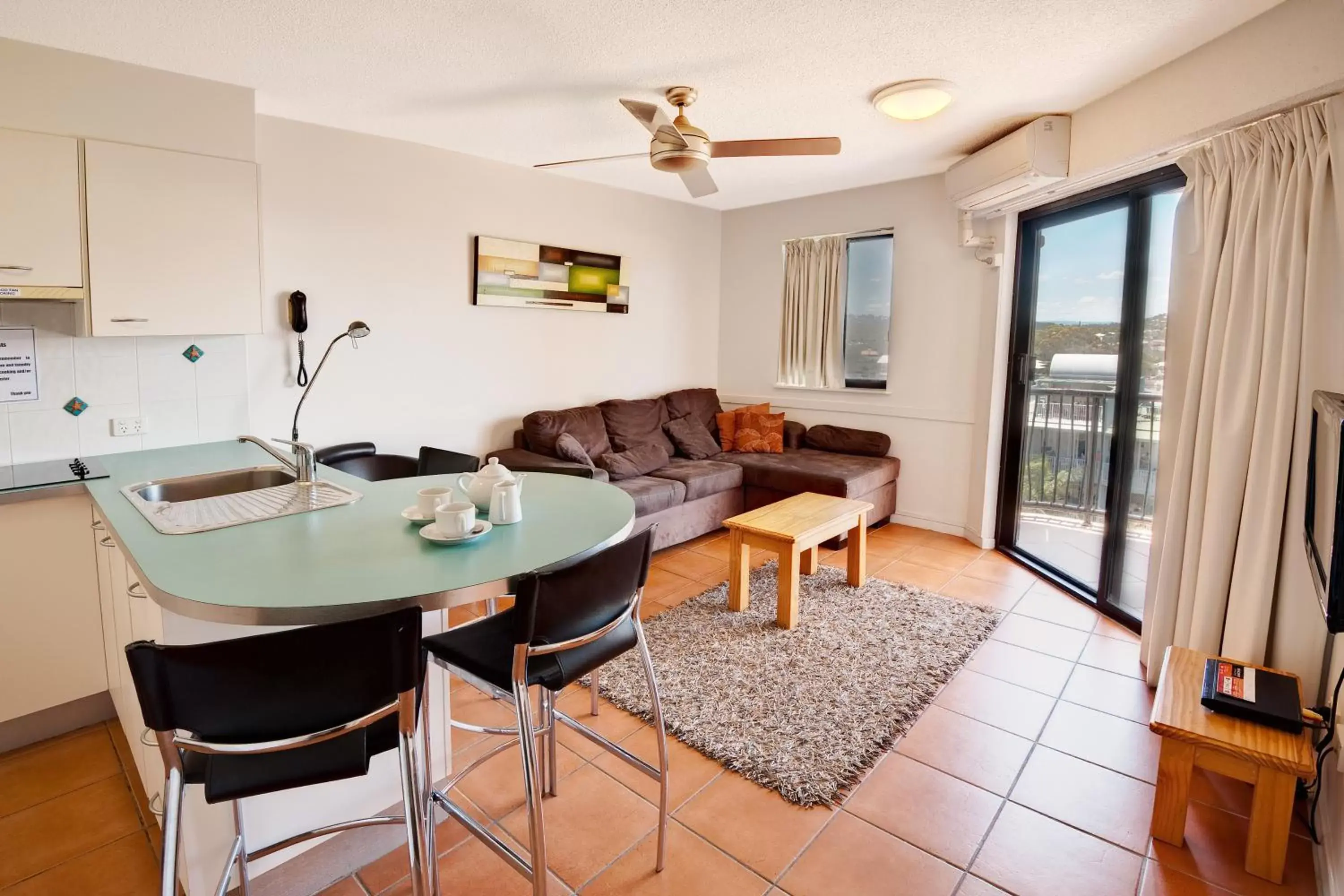 Living room, Dining Area in Nautilus Resort Mooloolaba