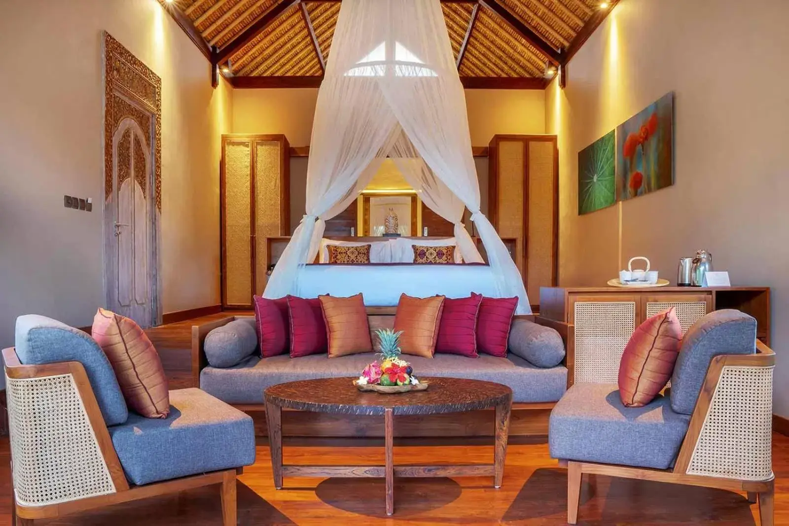 Living room, Seating Area in Fivelements Retreat Bali