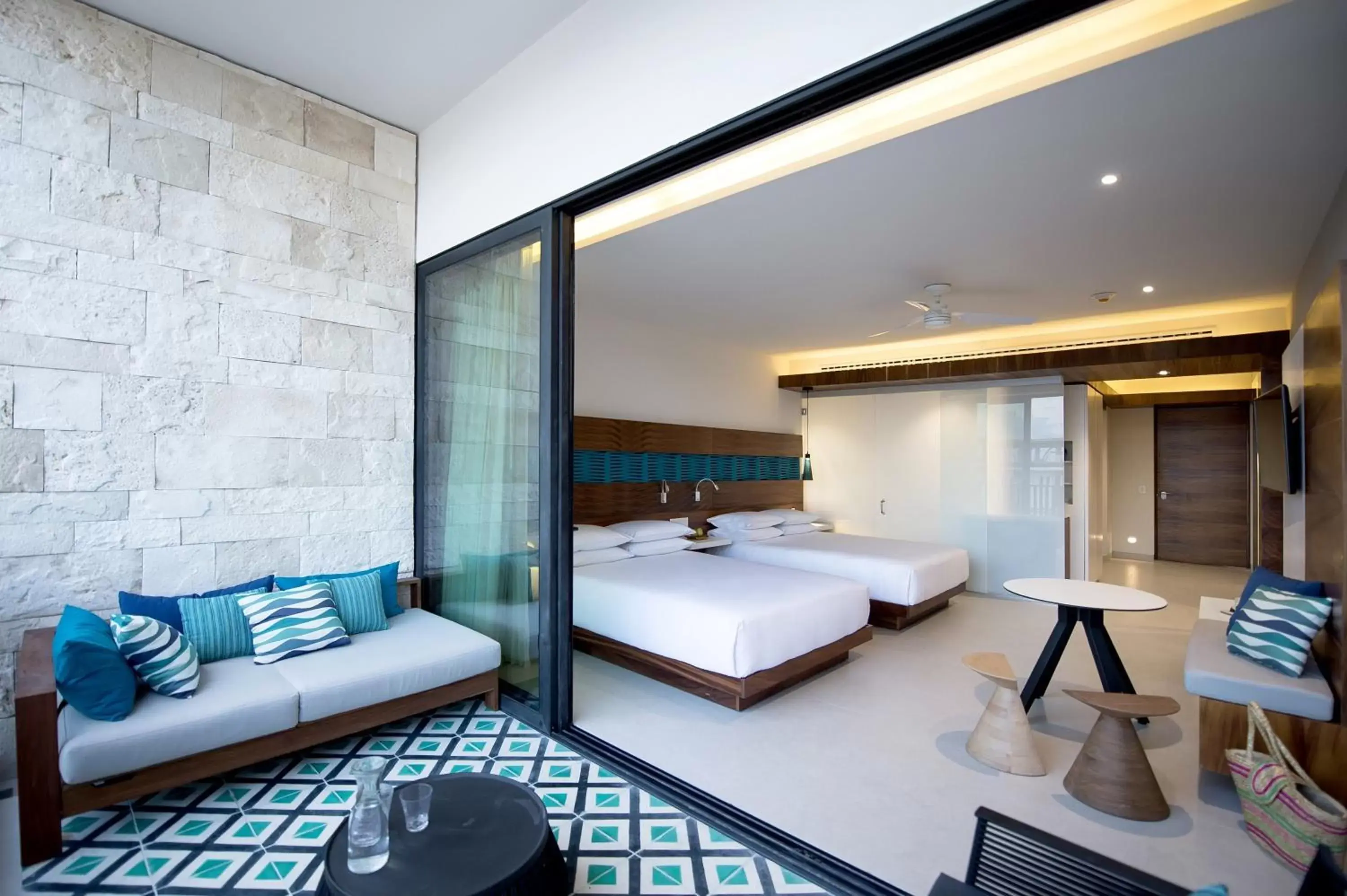 Queen Room with Two Queen Beds and Ocean View - Club Access in Grand Hyatt Playa del Carmen Resort