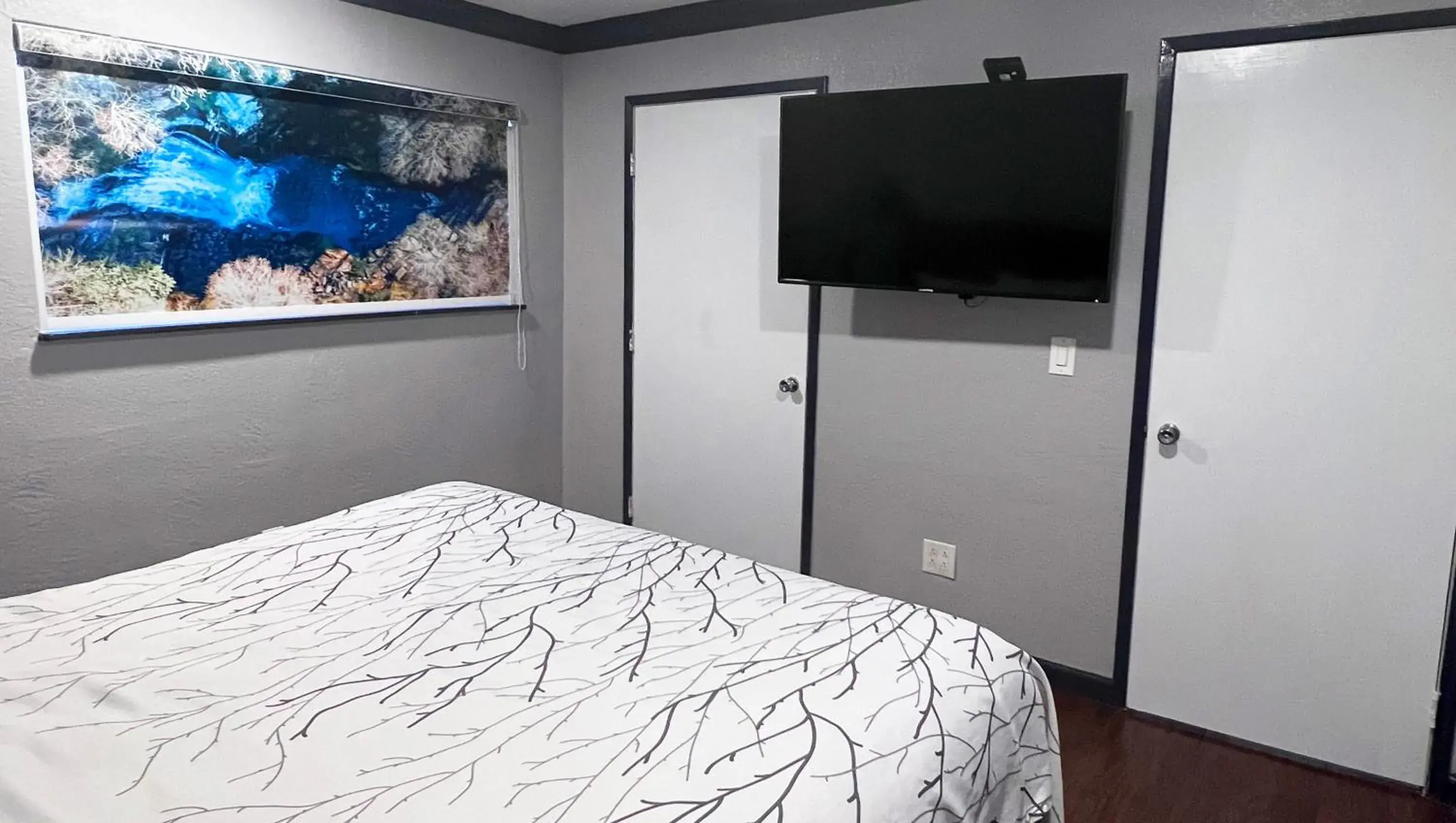 Bed, TV/Entertainment Center in Anchorage Inn Lakeport