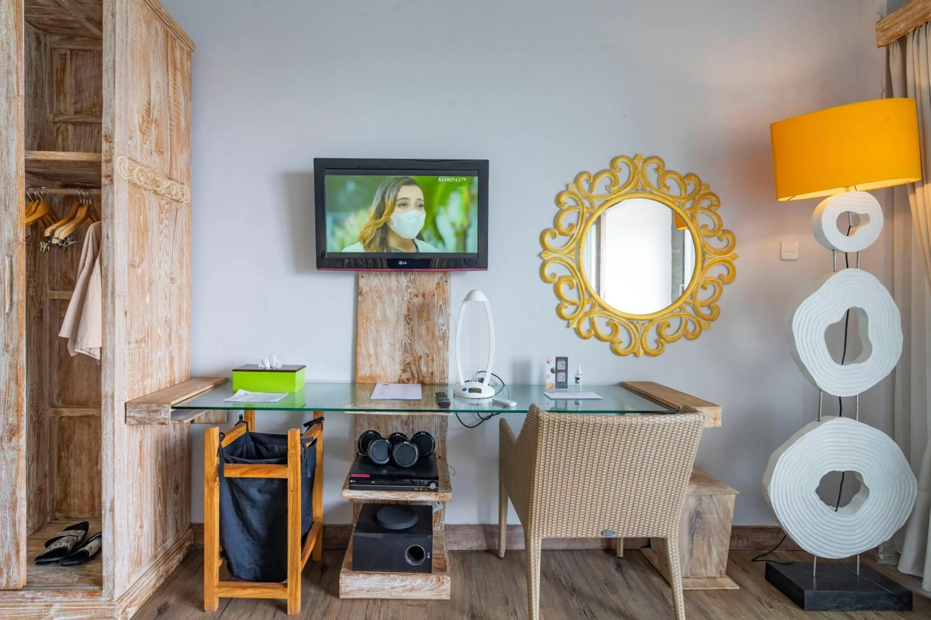 Communal lounge/ TV room in KajaNe Mua at Ubud Bali