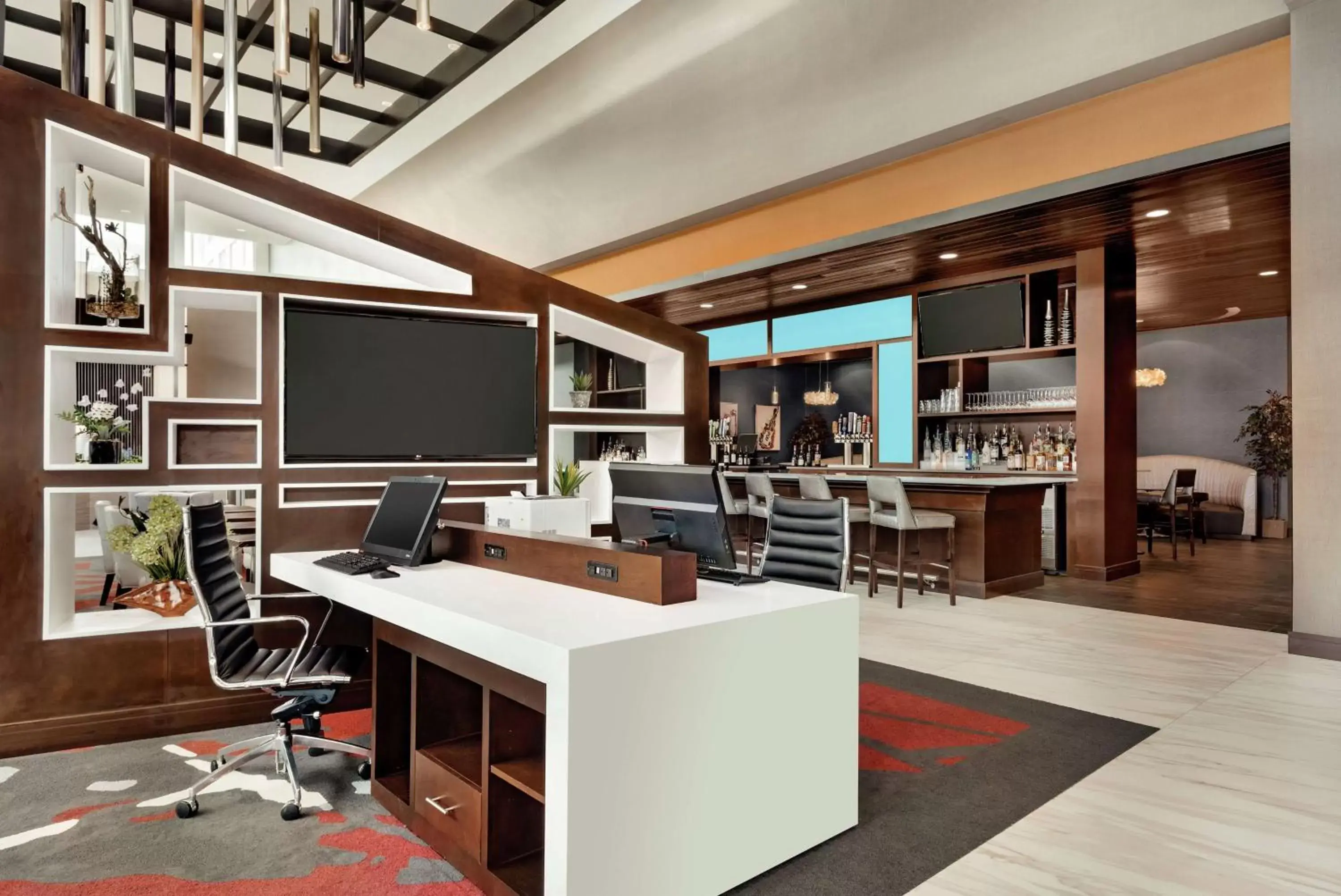 Lounge or bar in Embassy Suites By Hilton Noblesville Indianapolis Conv Ctr Lounge or bar in Embassy Suites By Hilton Noblesville Indianapolis Conv Ctr